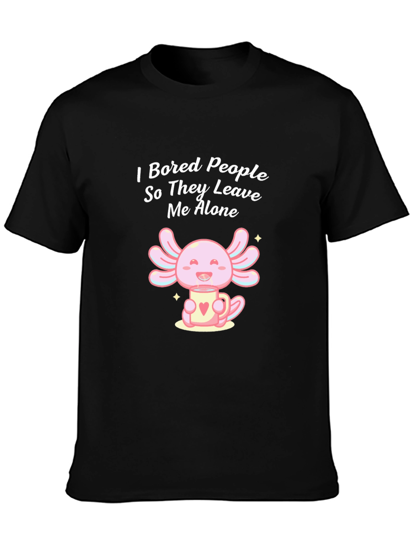 Bored People Axolotl Graphic Tee - Funny Introvert T-Shirt