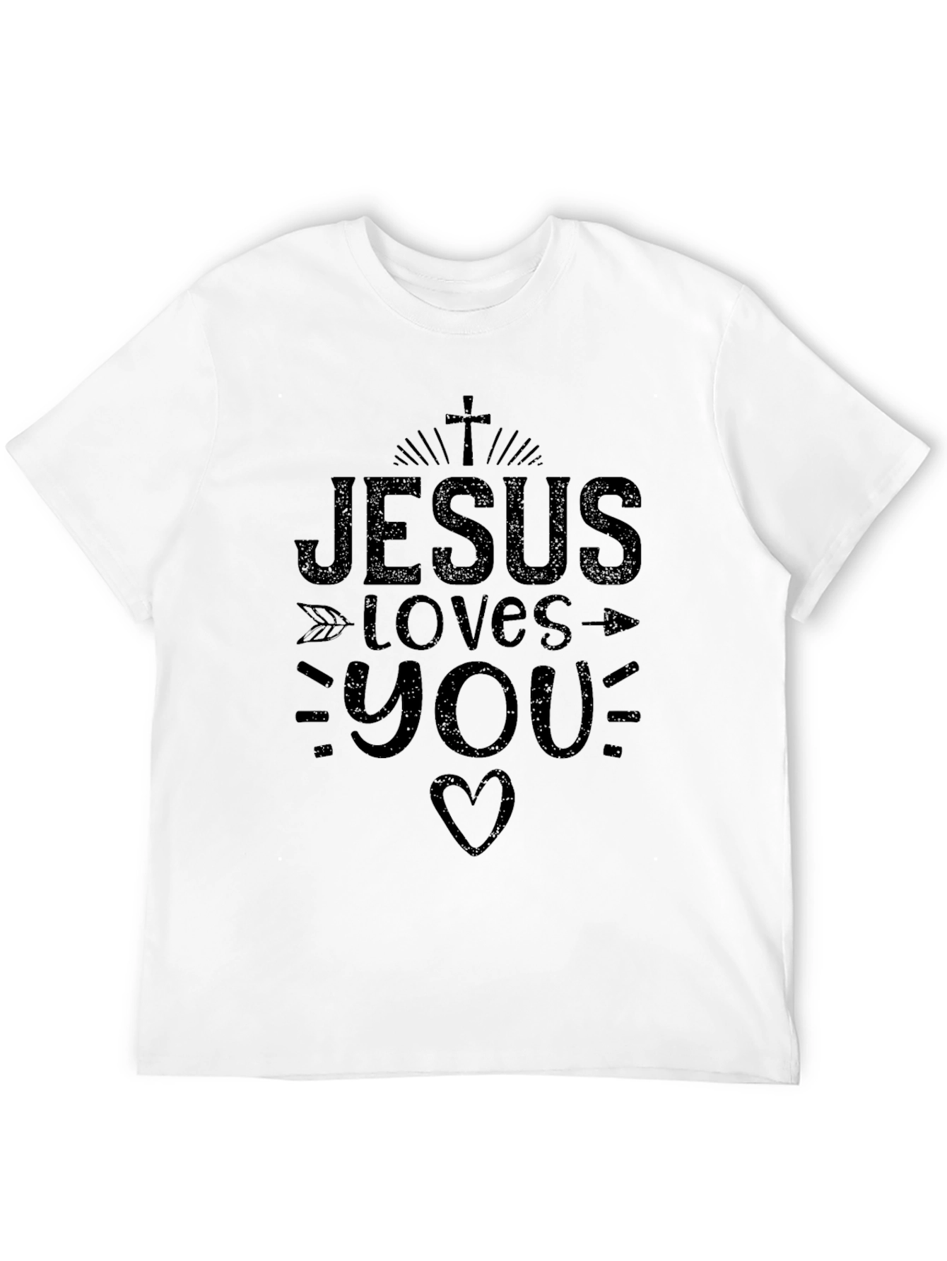 Jesus Loves You Graphic T-Shirt - Religious Faith Tee