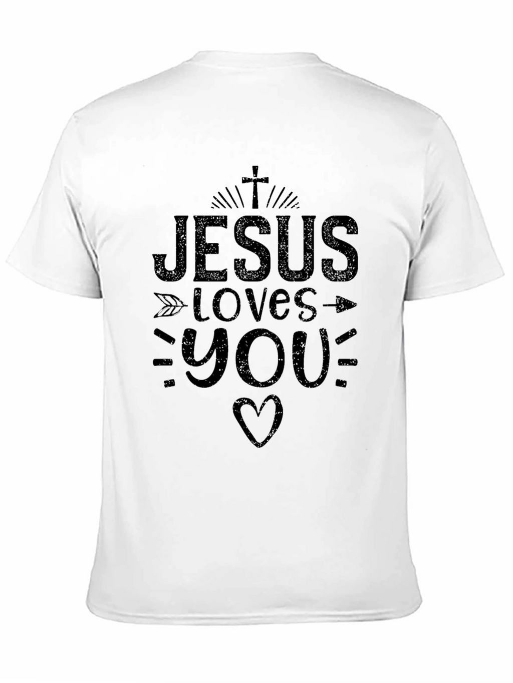 Jesus Loves You Graphic T-Shirt - Religious Faith Tee