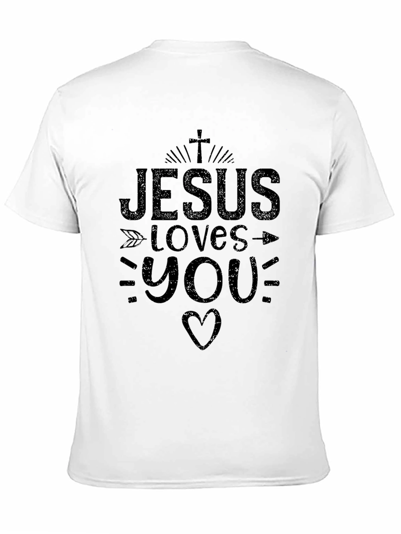 Jesus Loves You Graphic T-Shirt - Religious Faith Tee