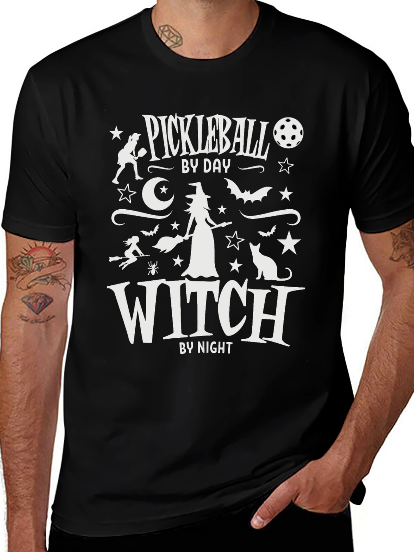 Pickleball by Day Witch by Night Graphic T-Shirt