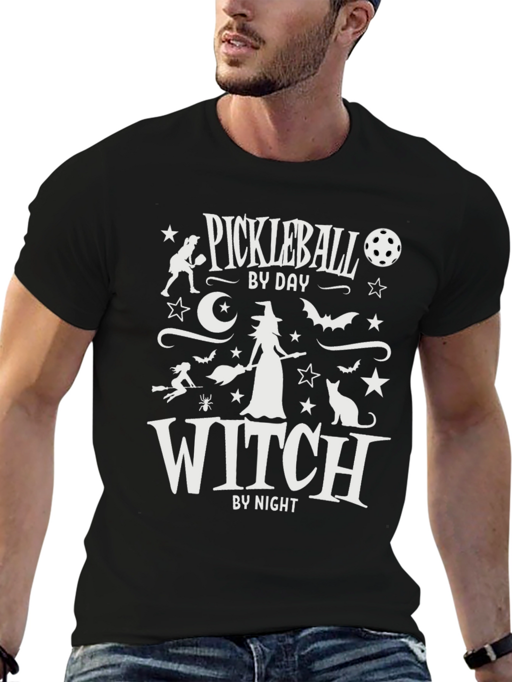 Pickleball by Day Witch by Night Graphic T-Shirt