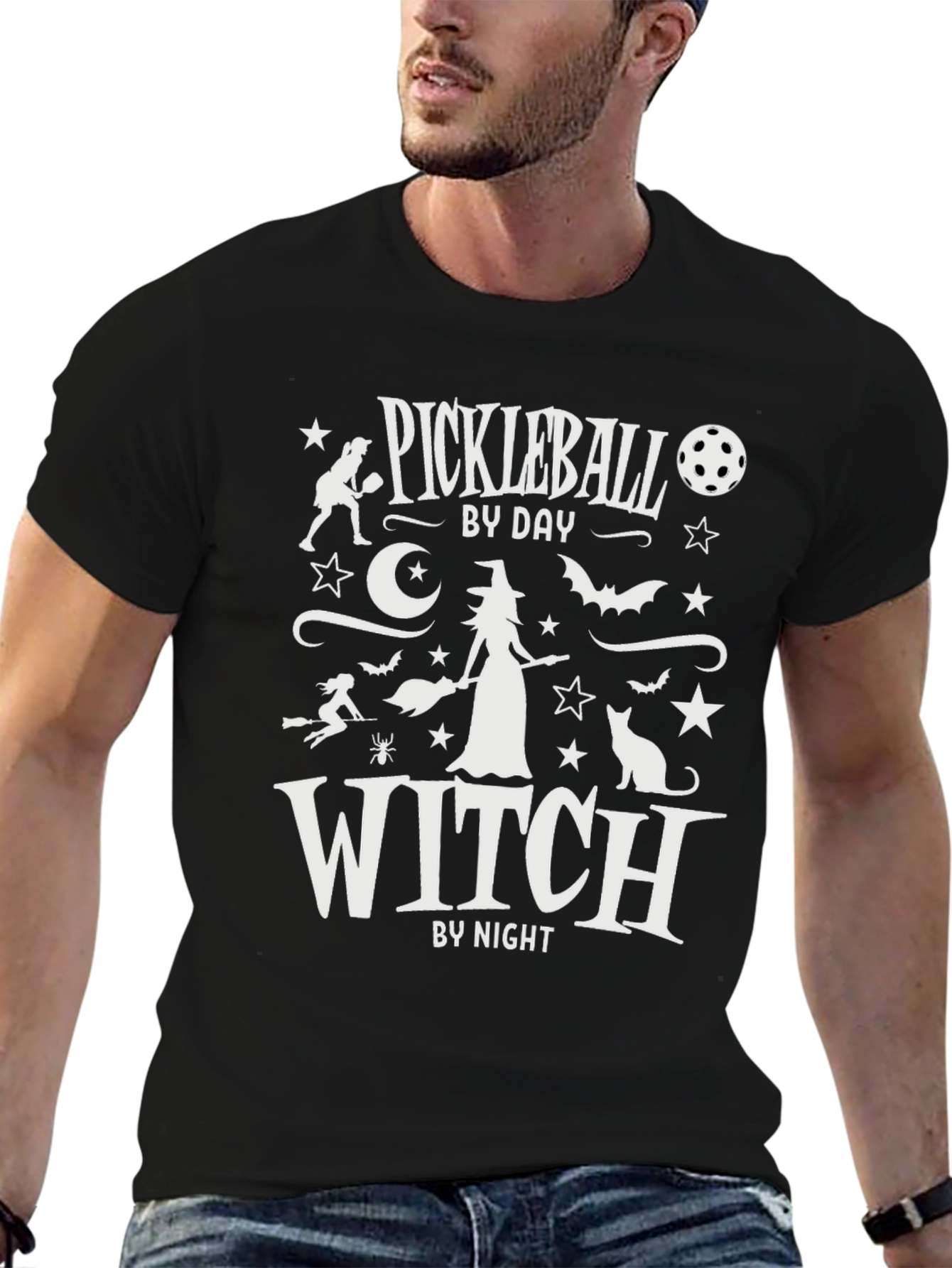 Pickleball by Day Witch by Night Graphic T-Shirt