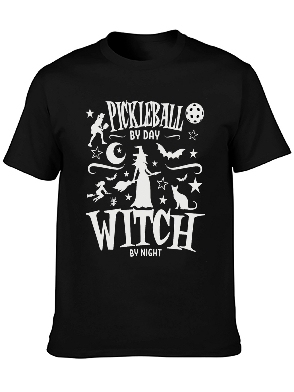 Pickleball by Day Witch by Night Graphic T-Shirt