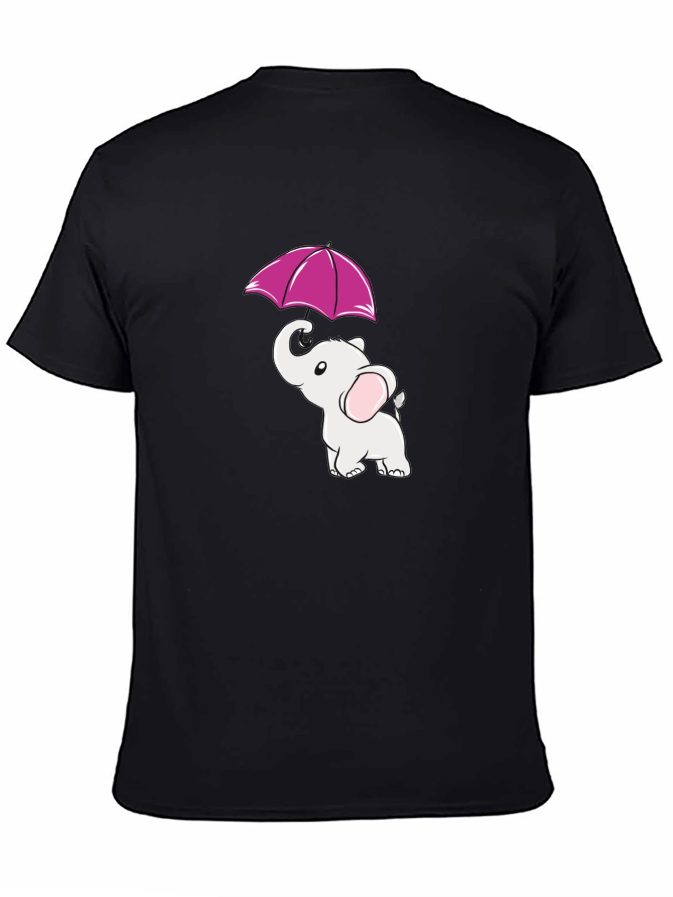 Elephant Umbrella Graphic Tee - Black