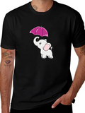 Elephant Umbrella Graphic Tee - Black