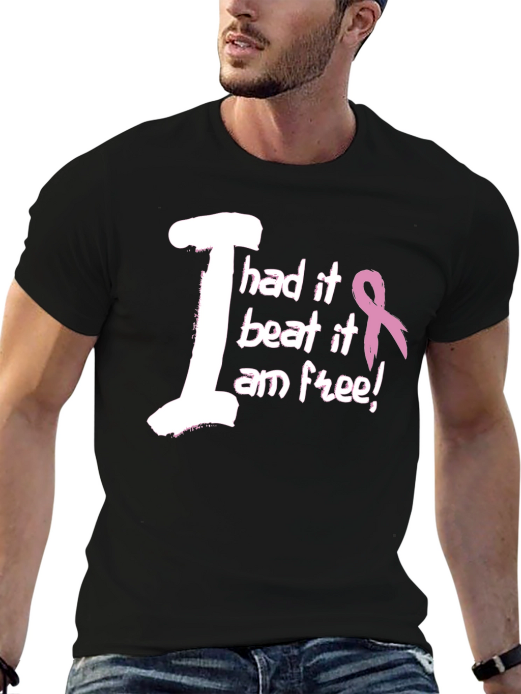 I Beat It Cancer Awareness Graphic T-Shirt