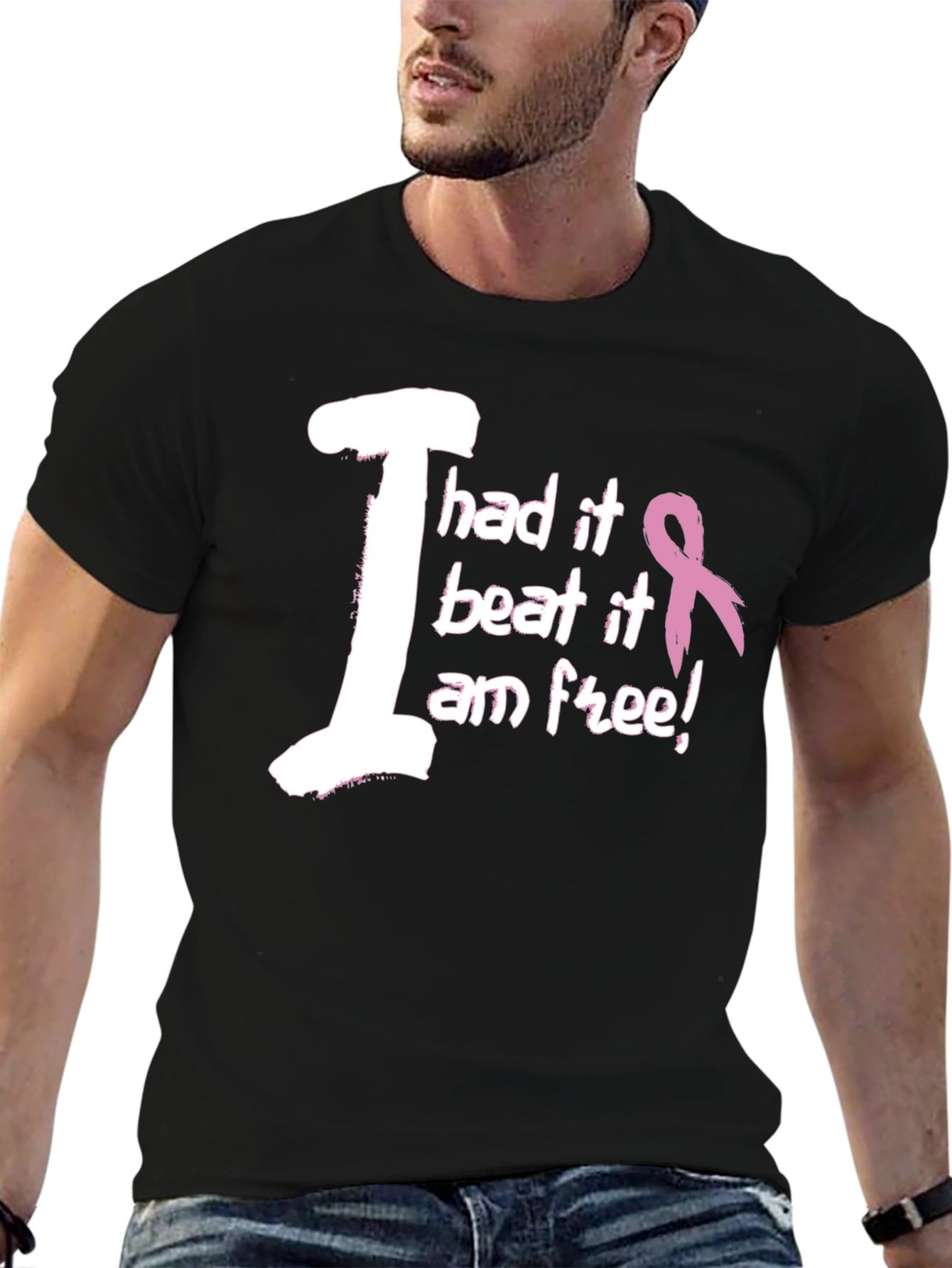 I Beat It Cancer Awareness Graphic T-Shirt