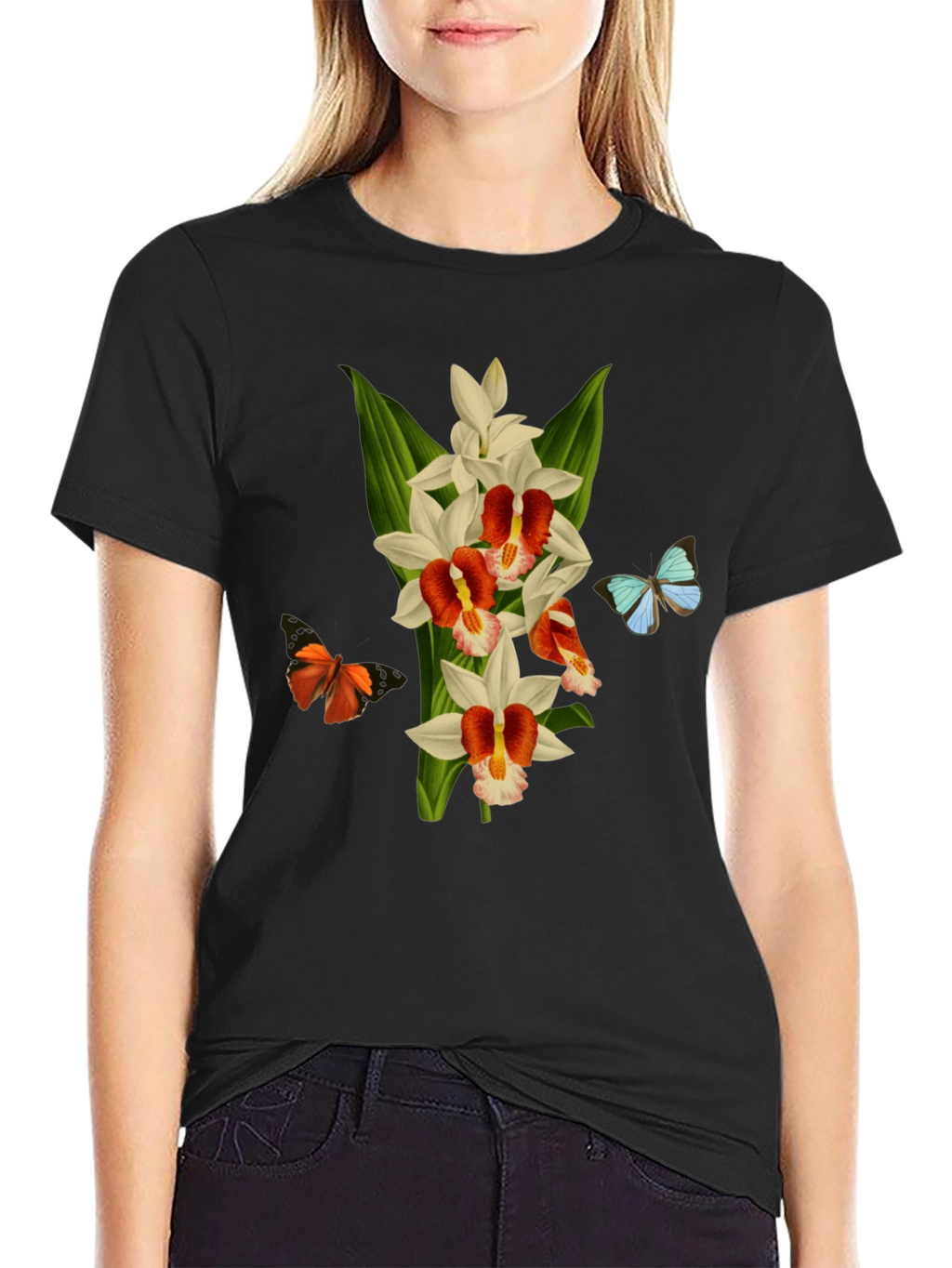 Floral & Butterfly T-Shirt