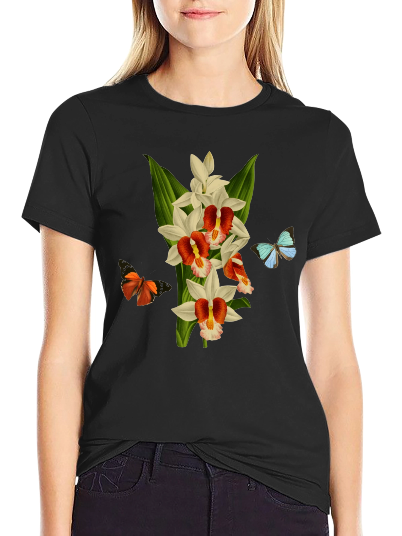 Floral & Butterfly T-Shirt
