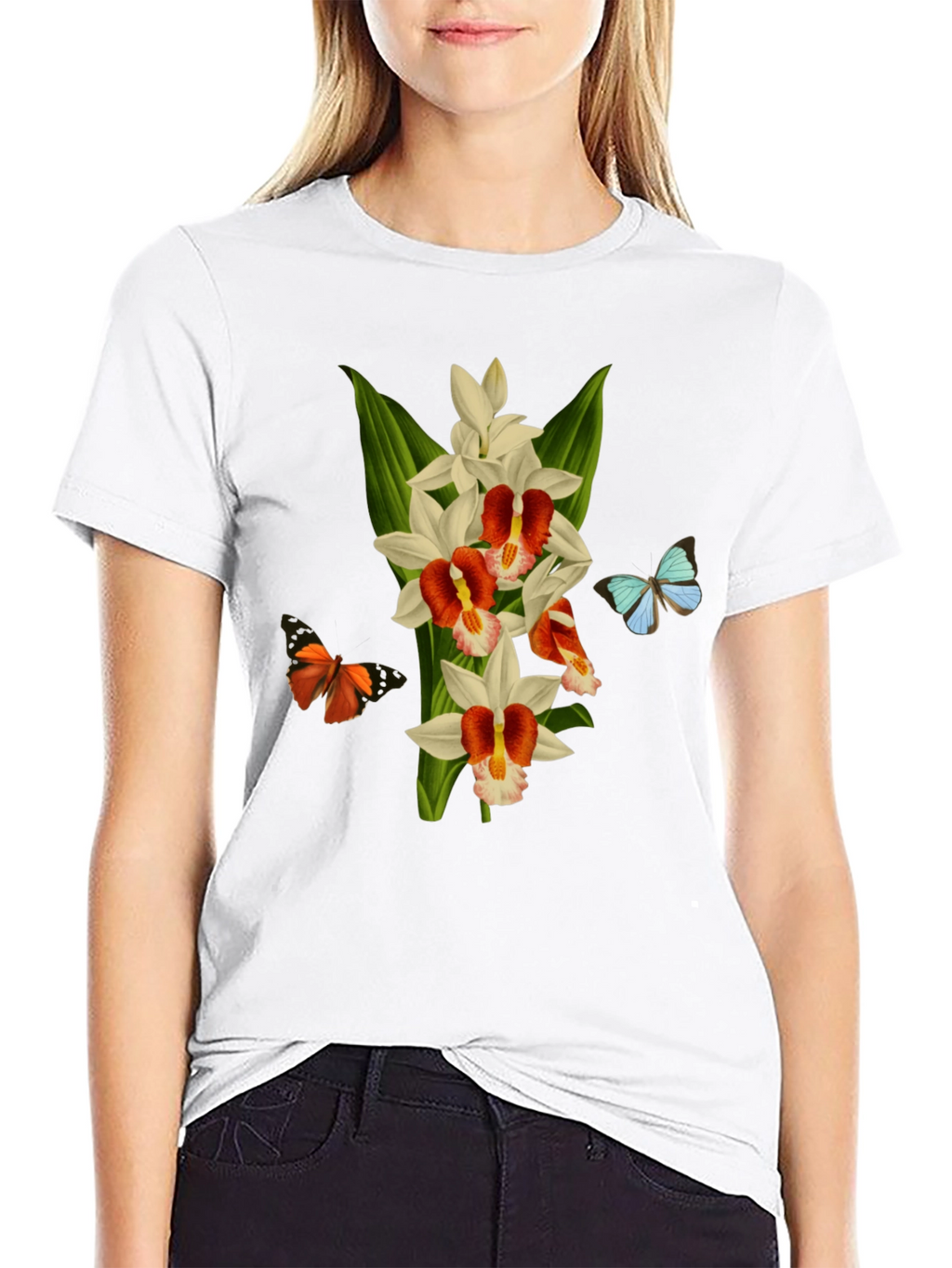 Floral & Butterfly T-Shirt