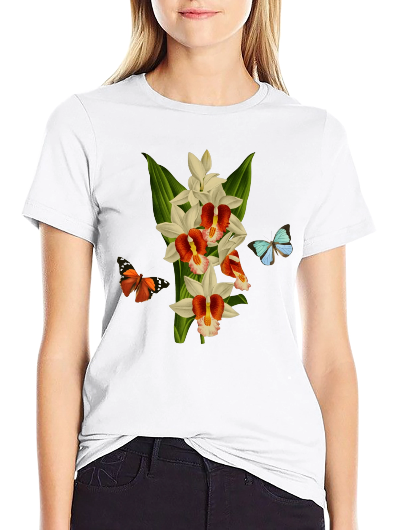 Floral & Butterfly T-Shirt