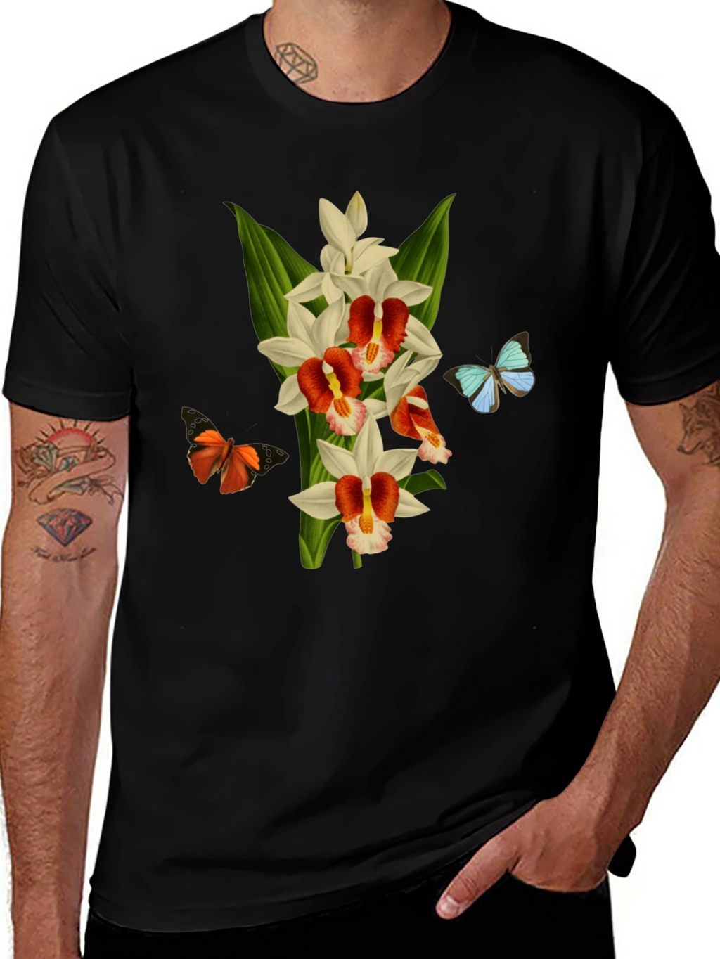 Floral & Butterfly T-Shirt