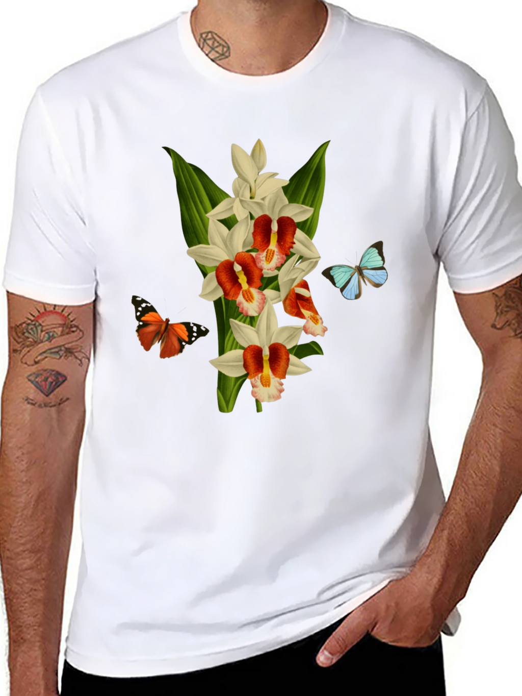 Floral & Butterfly T-Shirt