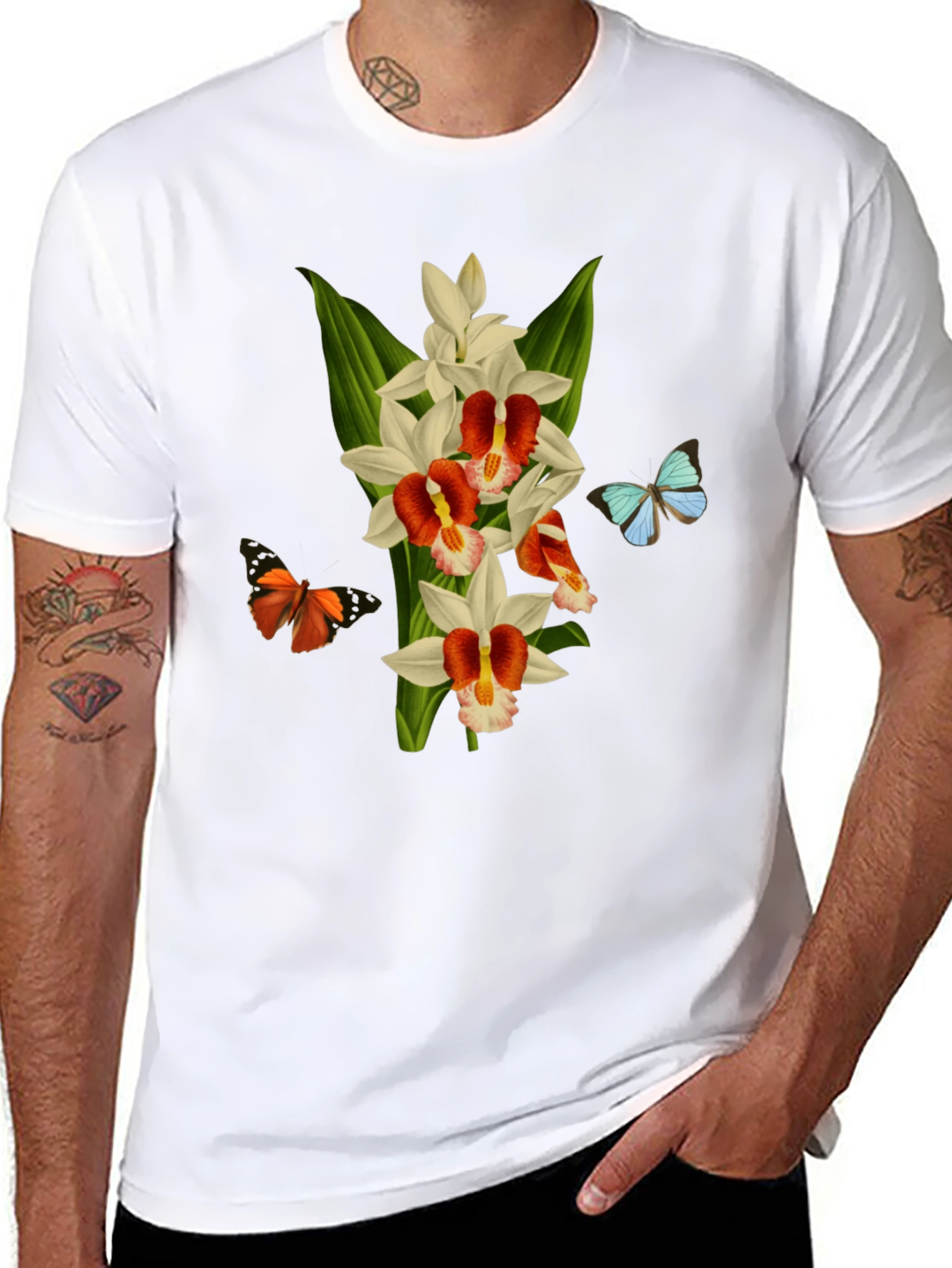 Floral & Butterfly T-Shirt