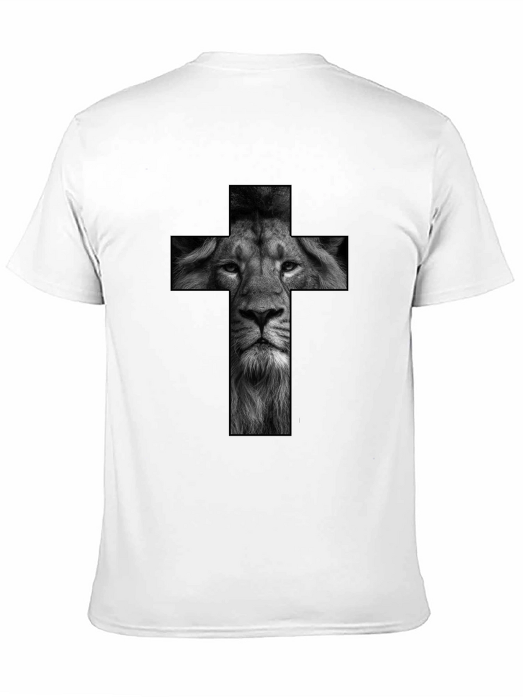 Lion Cross Graphic Black T-Shirt