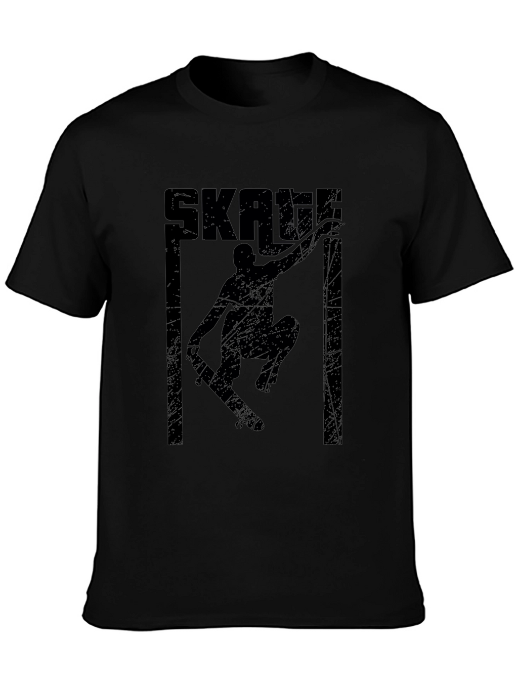 Skate Graphic Tee - Retro Black Skateboard Shirt