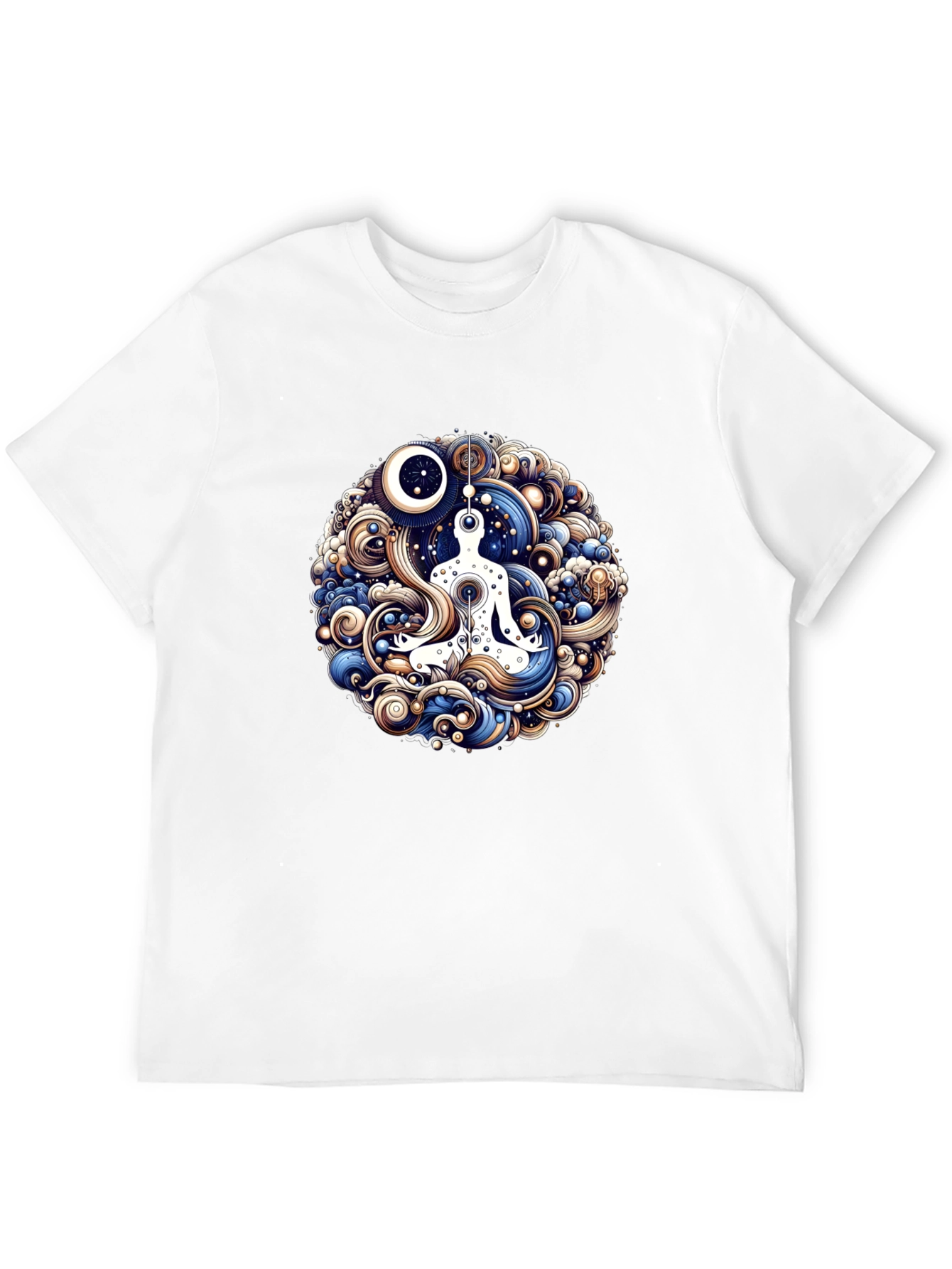 Meditative Flow T-Shirt - Cosmic Yoga Design