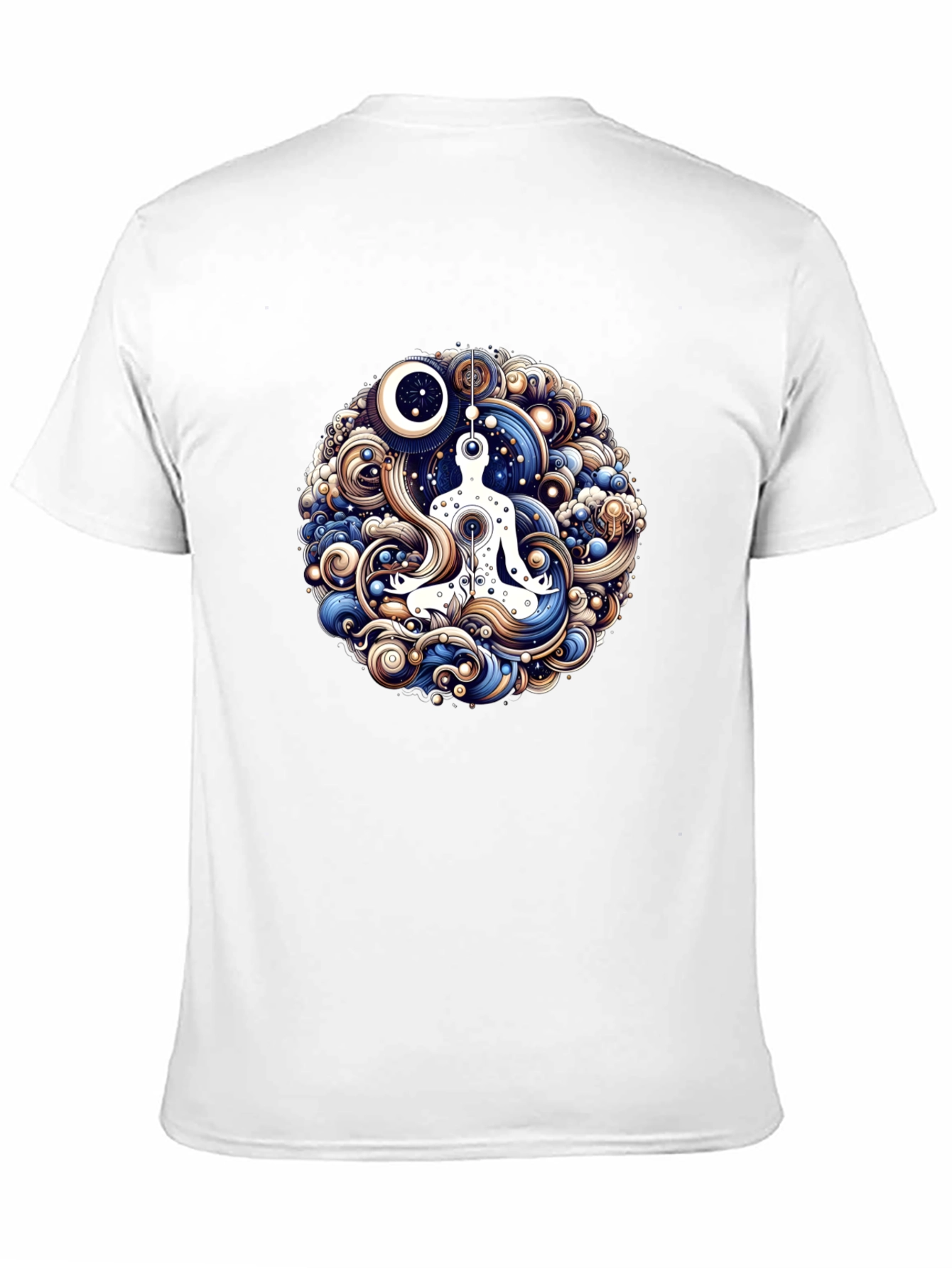 Meditative Flow T-Shirt - Cosmic Yoga Design