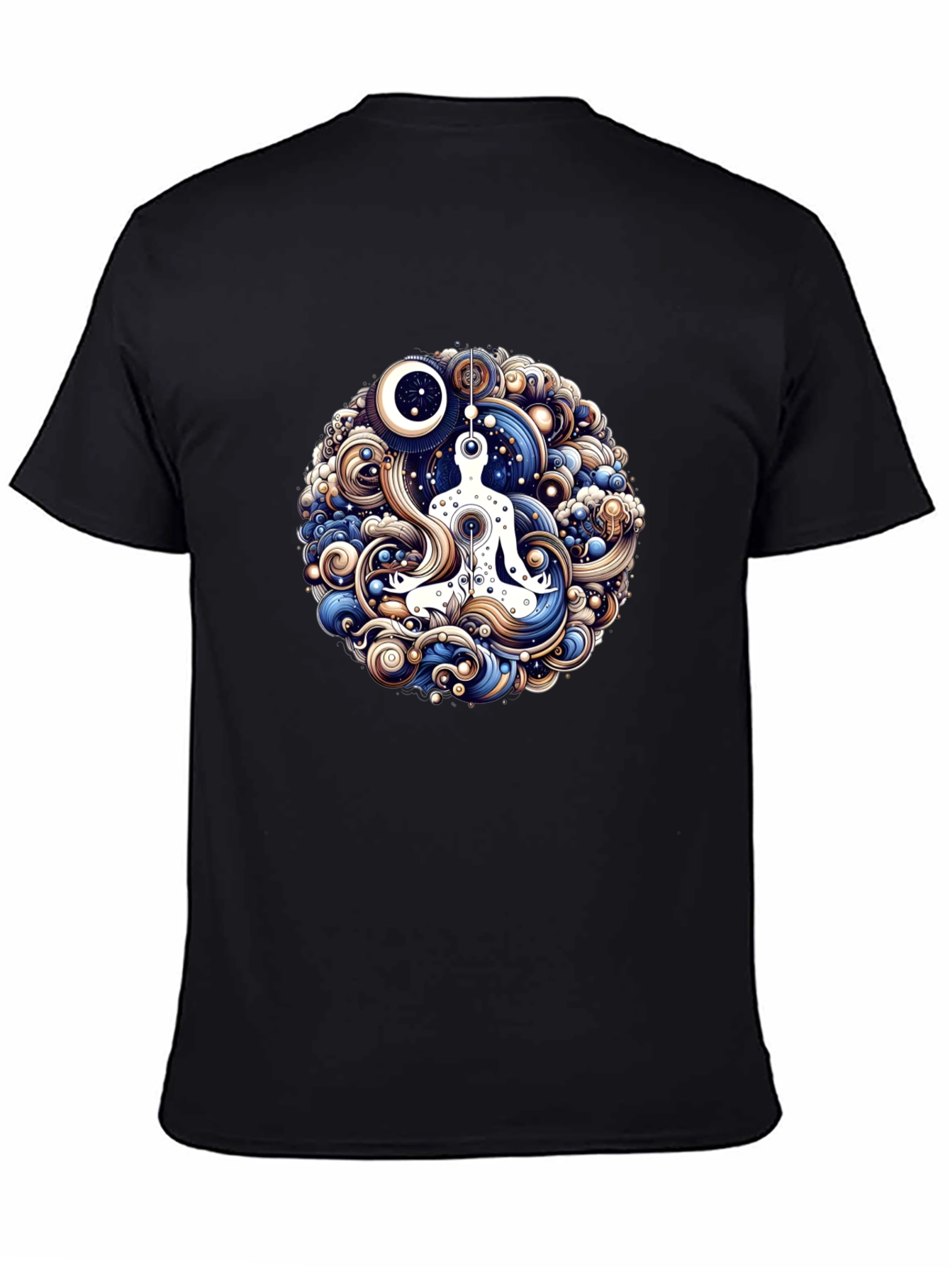 Meditative Flow T-Shirt - Cosmic Yoga Design