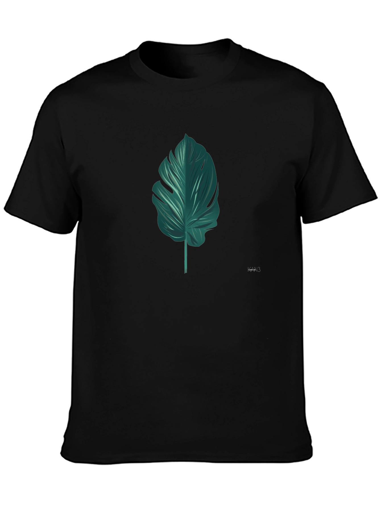 Stylish Tropical Leaf Graphic T-Shirt