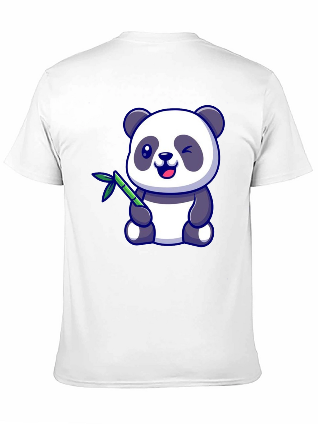 Cute Panda Bear T-Shirt - Black Cotton Tee