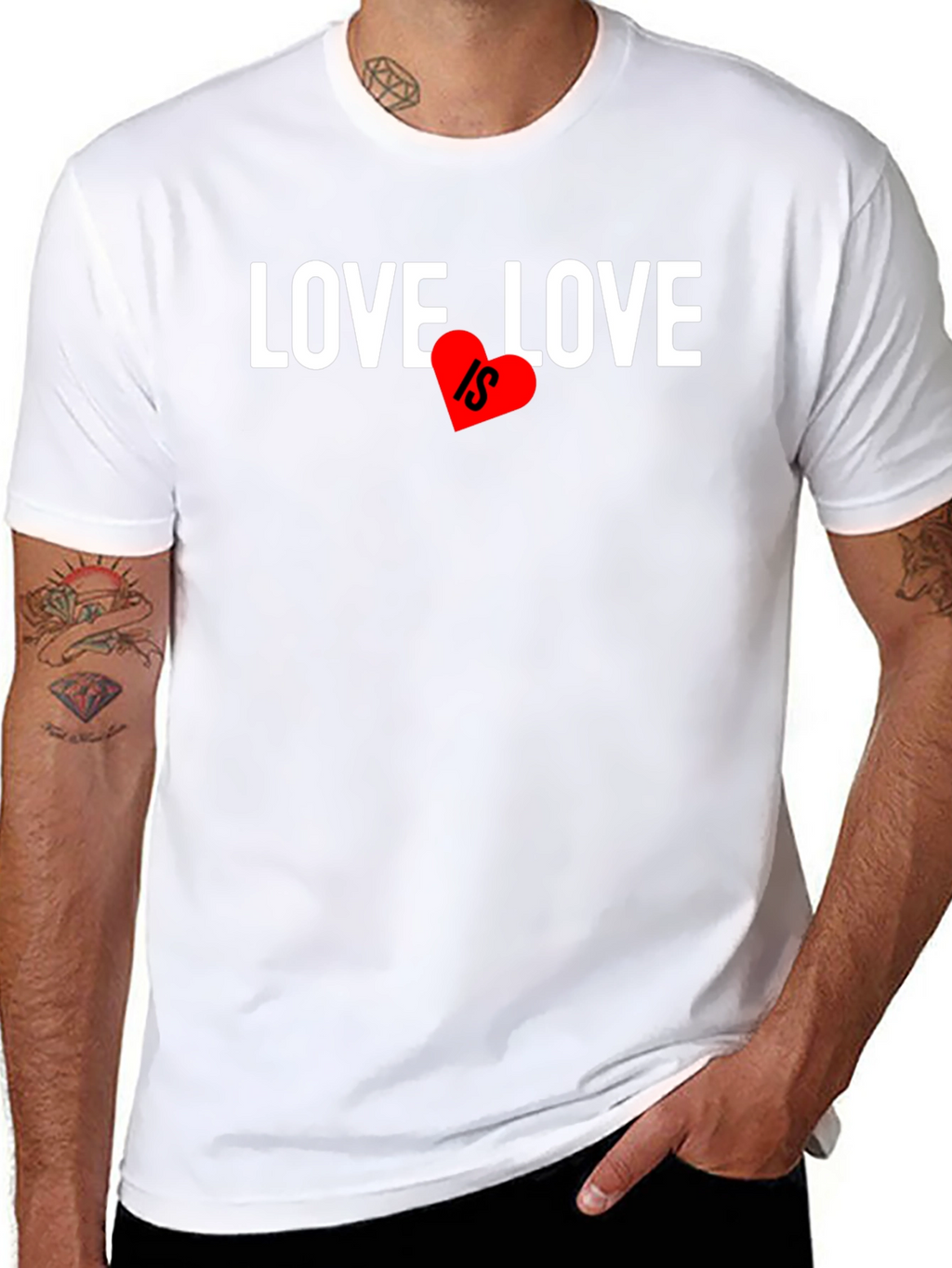 Love Is... Graphic Tee - Heart Design