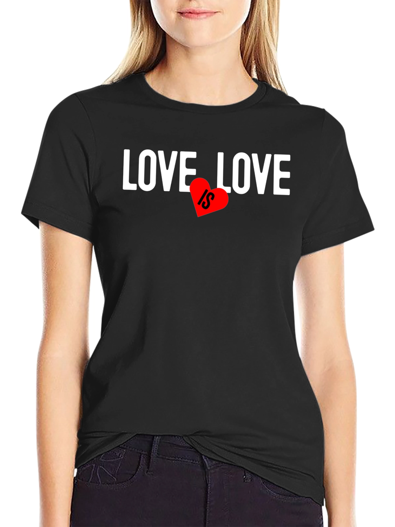 Love Is... Graphic Tee - Heart Design