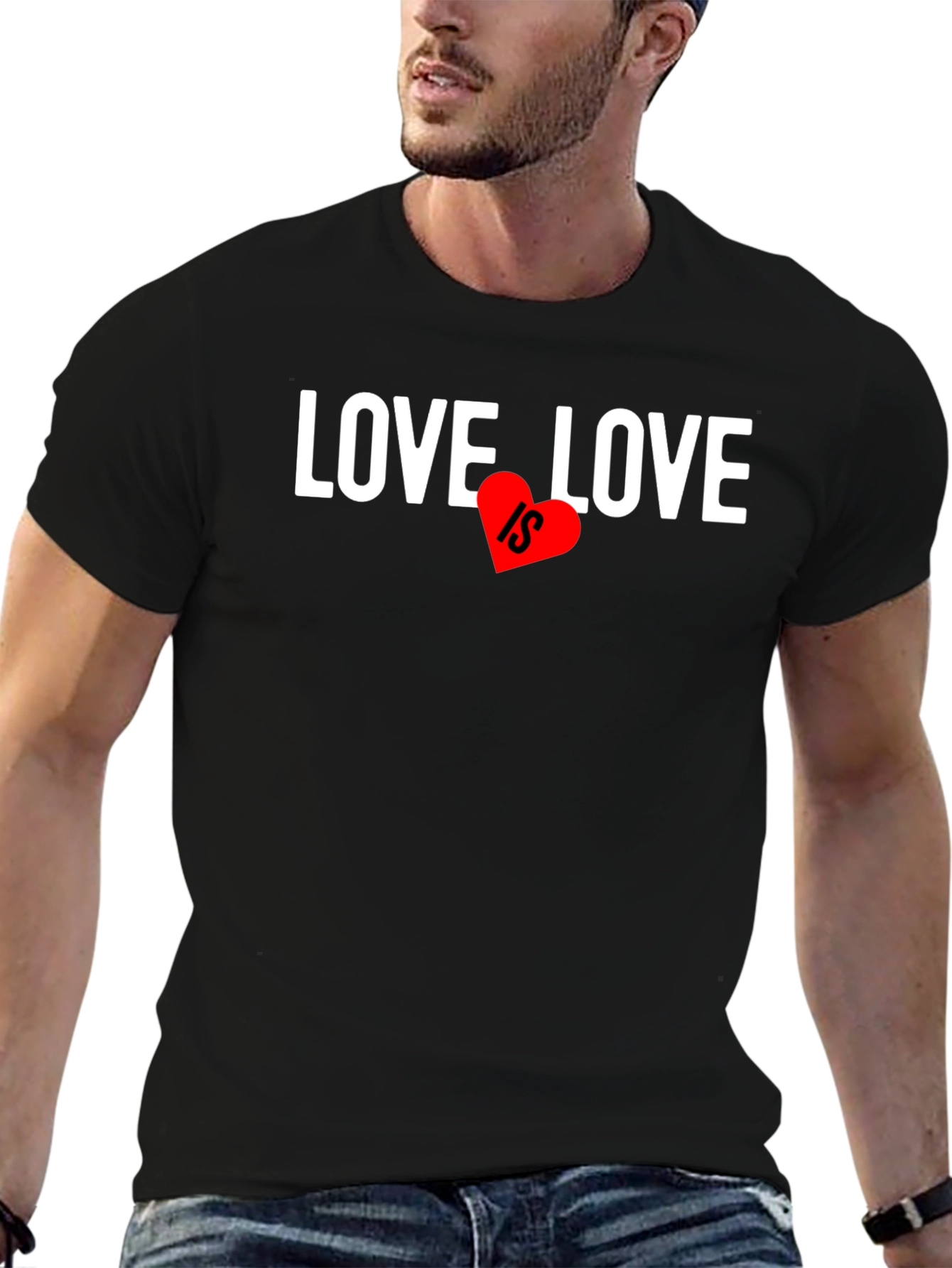 Love Is... Graphic Tee - Heart Design