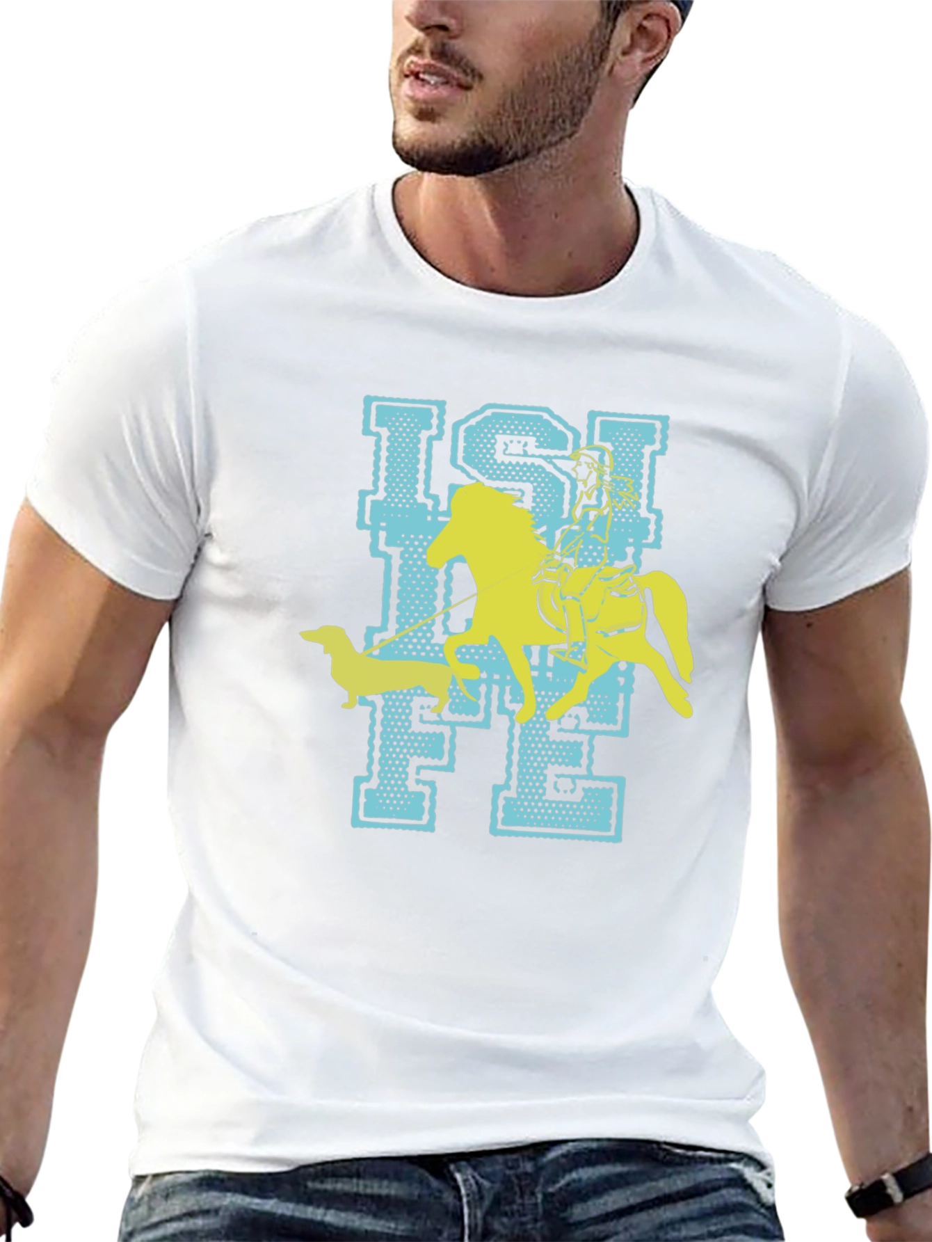 Isi Life T-Shirt - Horse & Dachshund Fun