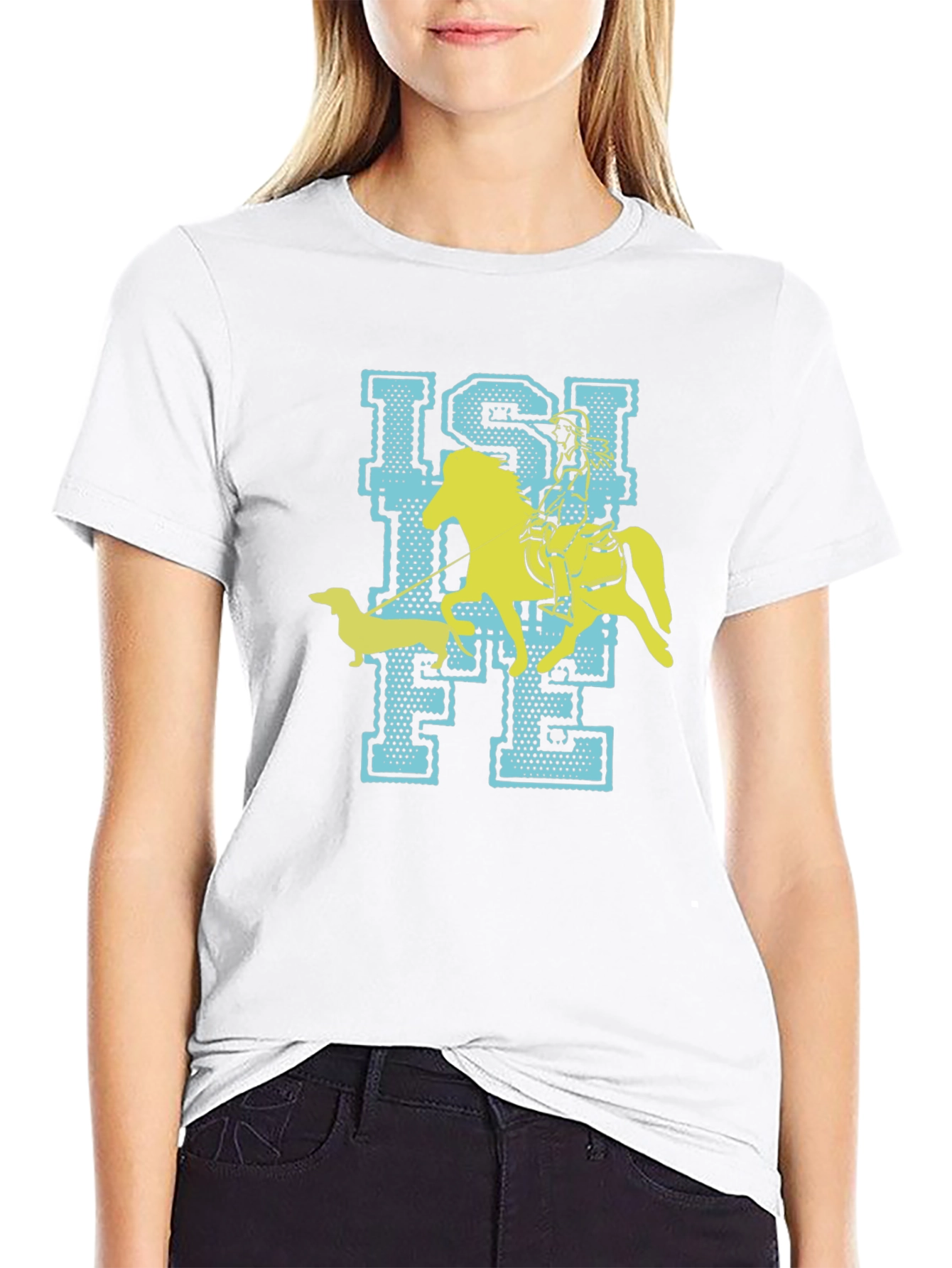 Isi Life T-Shirt - Horse & Dachshund Fun