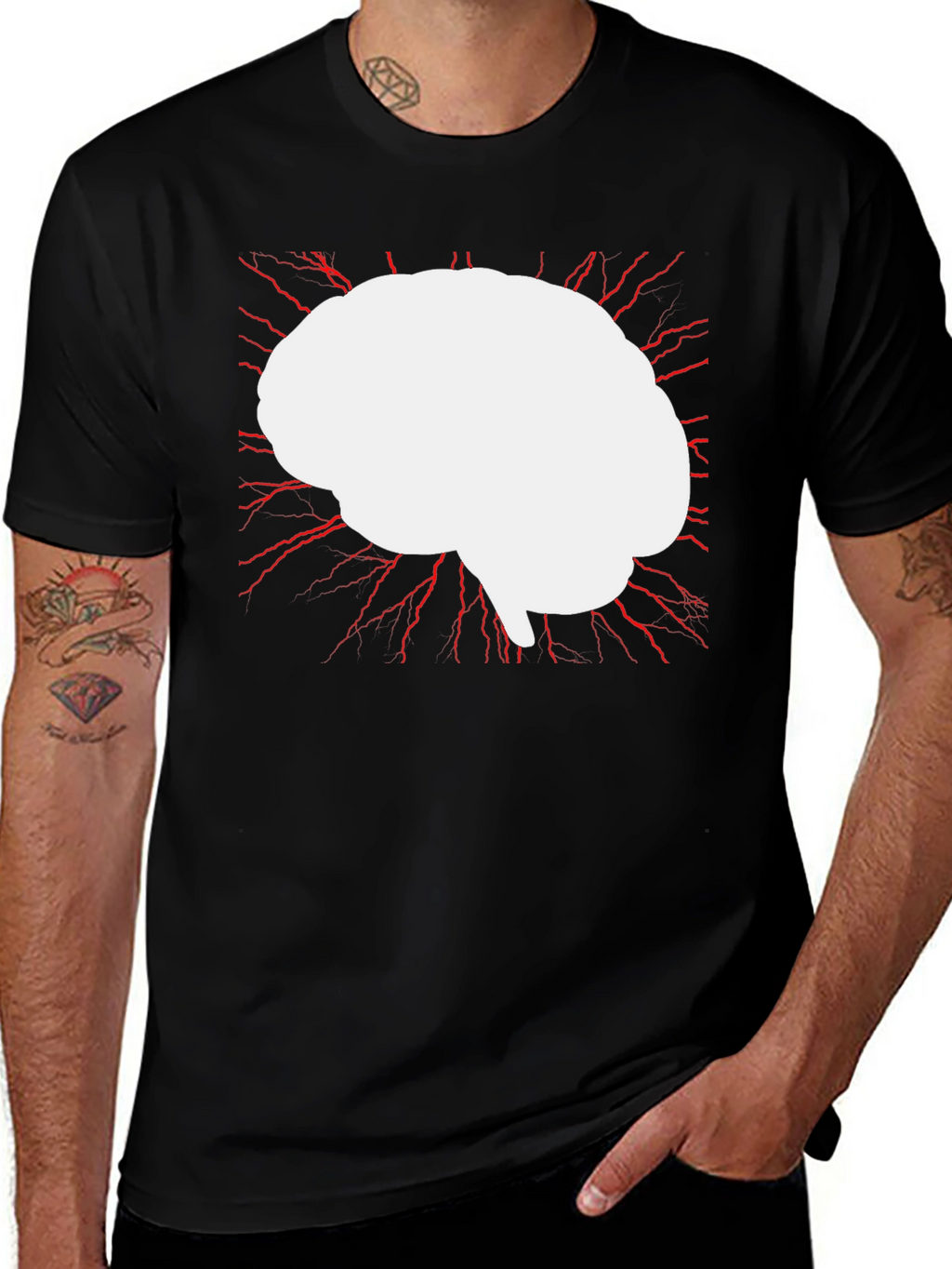 Brain Power T-Shirt - Modern Graphic Tee