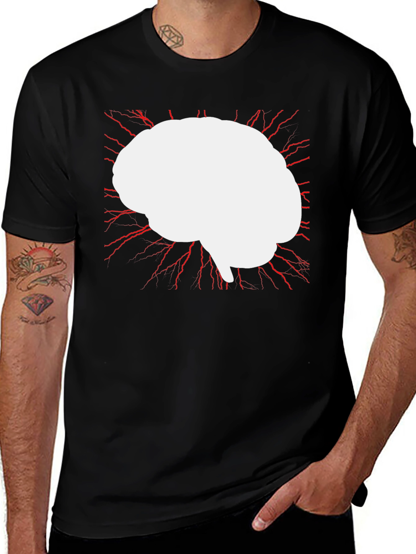 Brain Power T-Shirt - Modern Graphic Tee