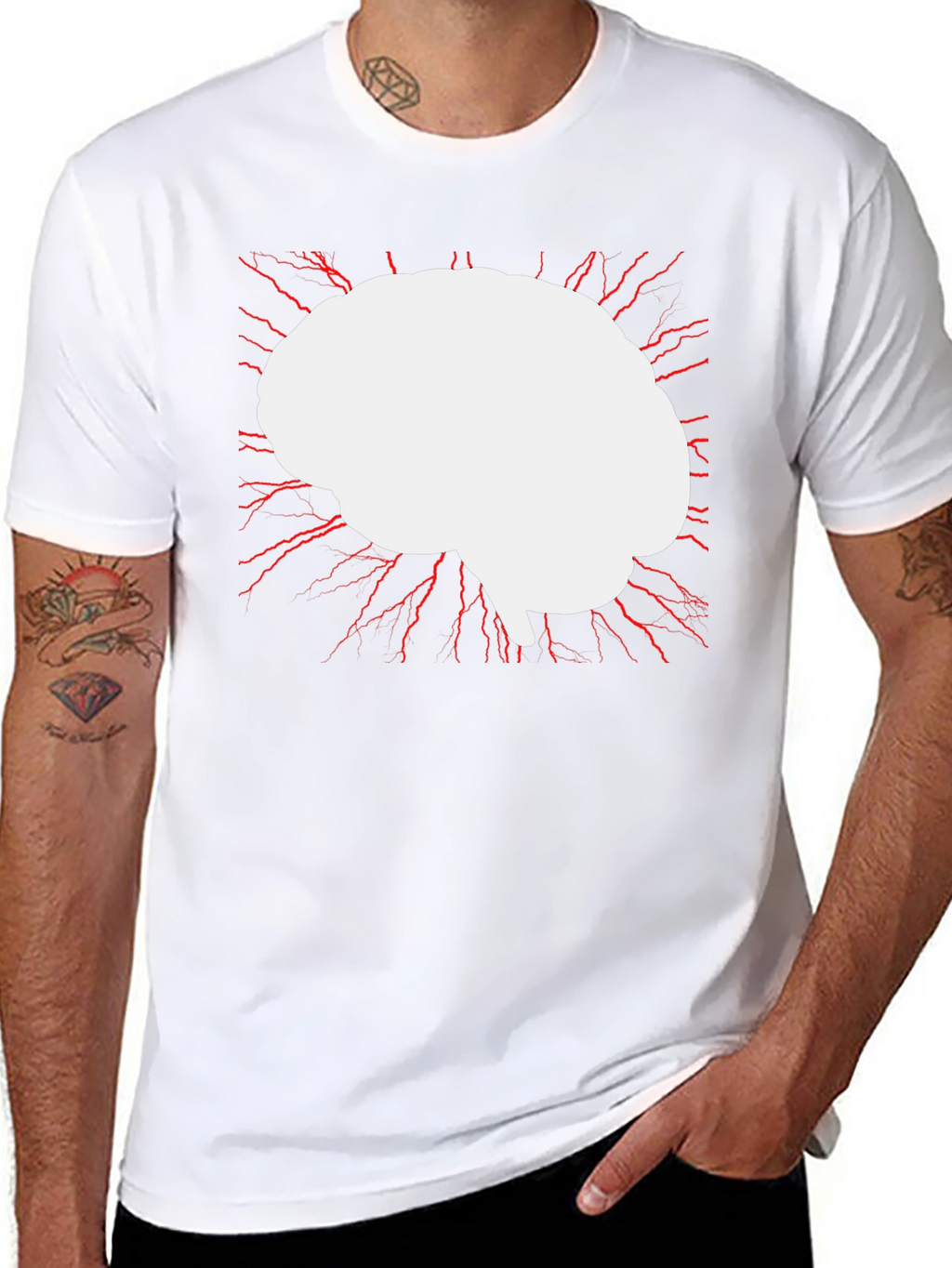Brain Power T-Shirt - Modern Graphic Tee