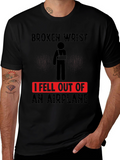 Broken Wrist Airplane T-Shirt Funny Injury Tee