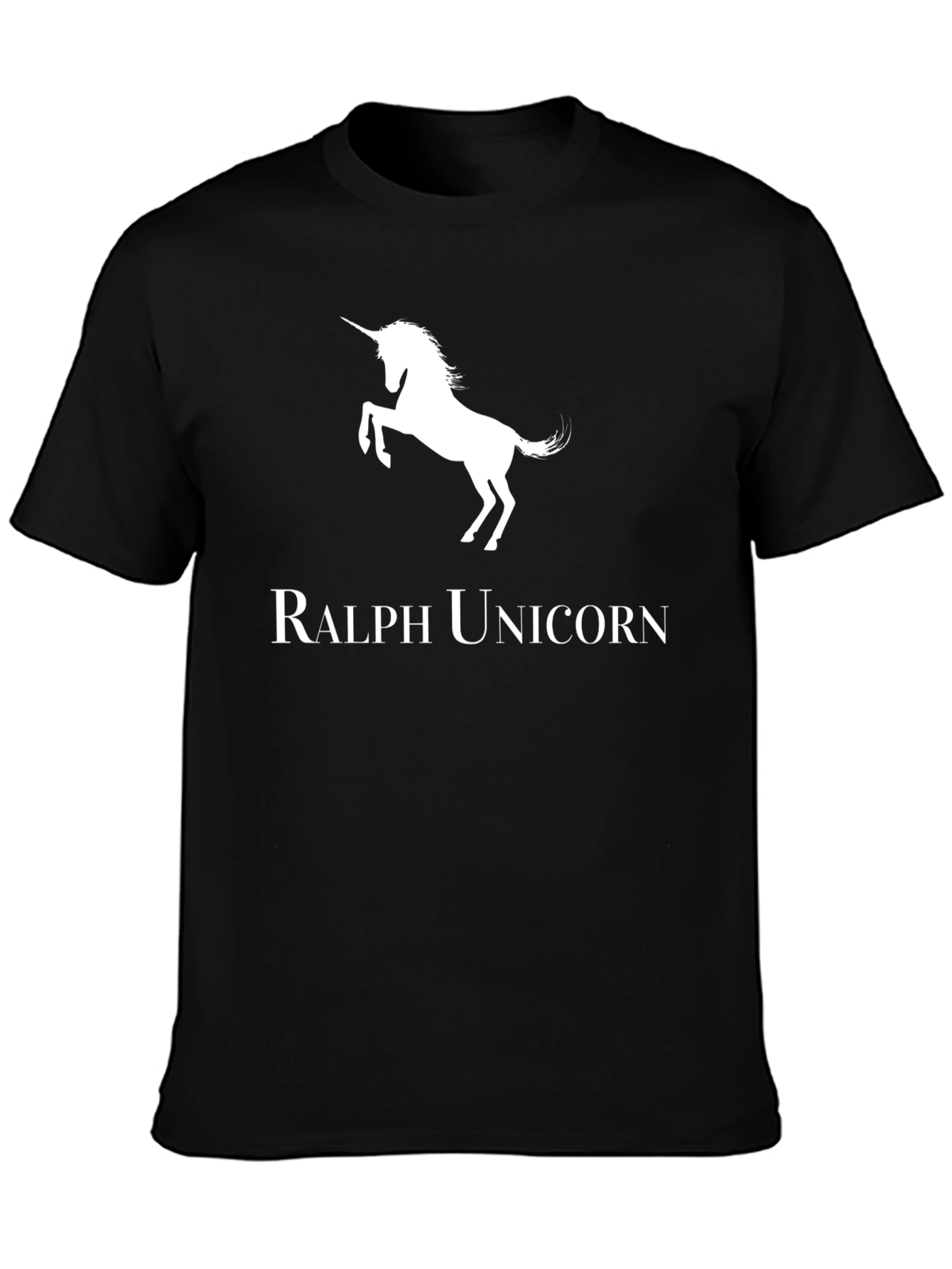 Ralph Unicorn Black Tee