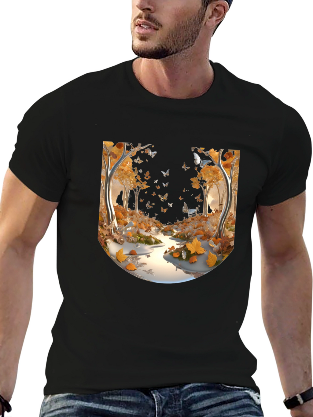 Autumn Forest Butterfly T-Shirt