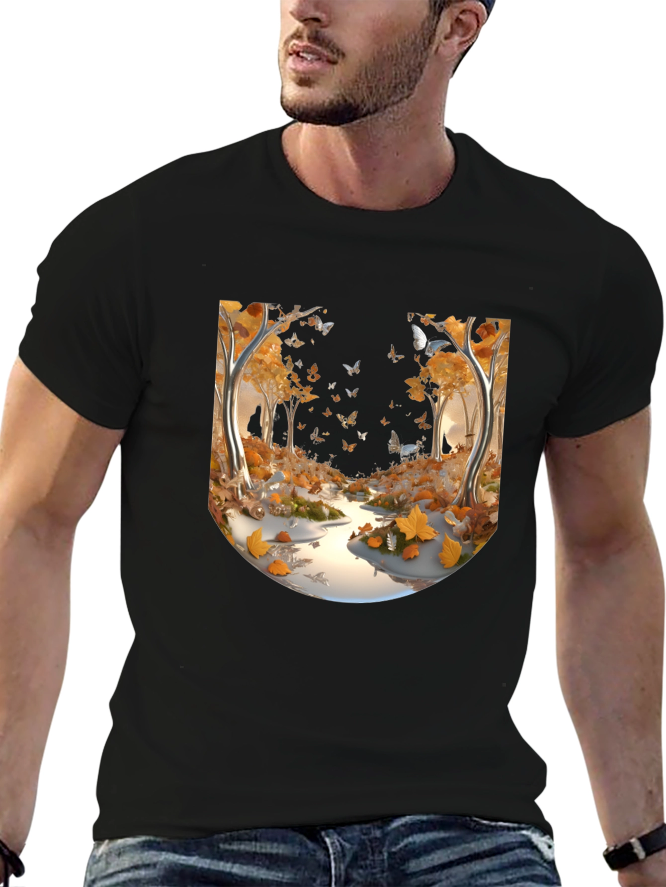 Autumn Forest Butterfly T-Shirt