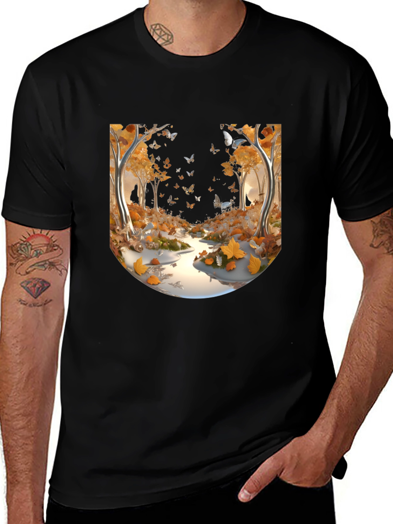 Autumn Forest Butterfly T-Shirt