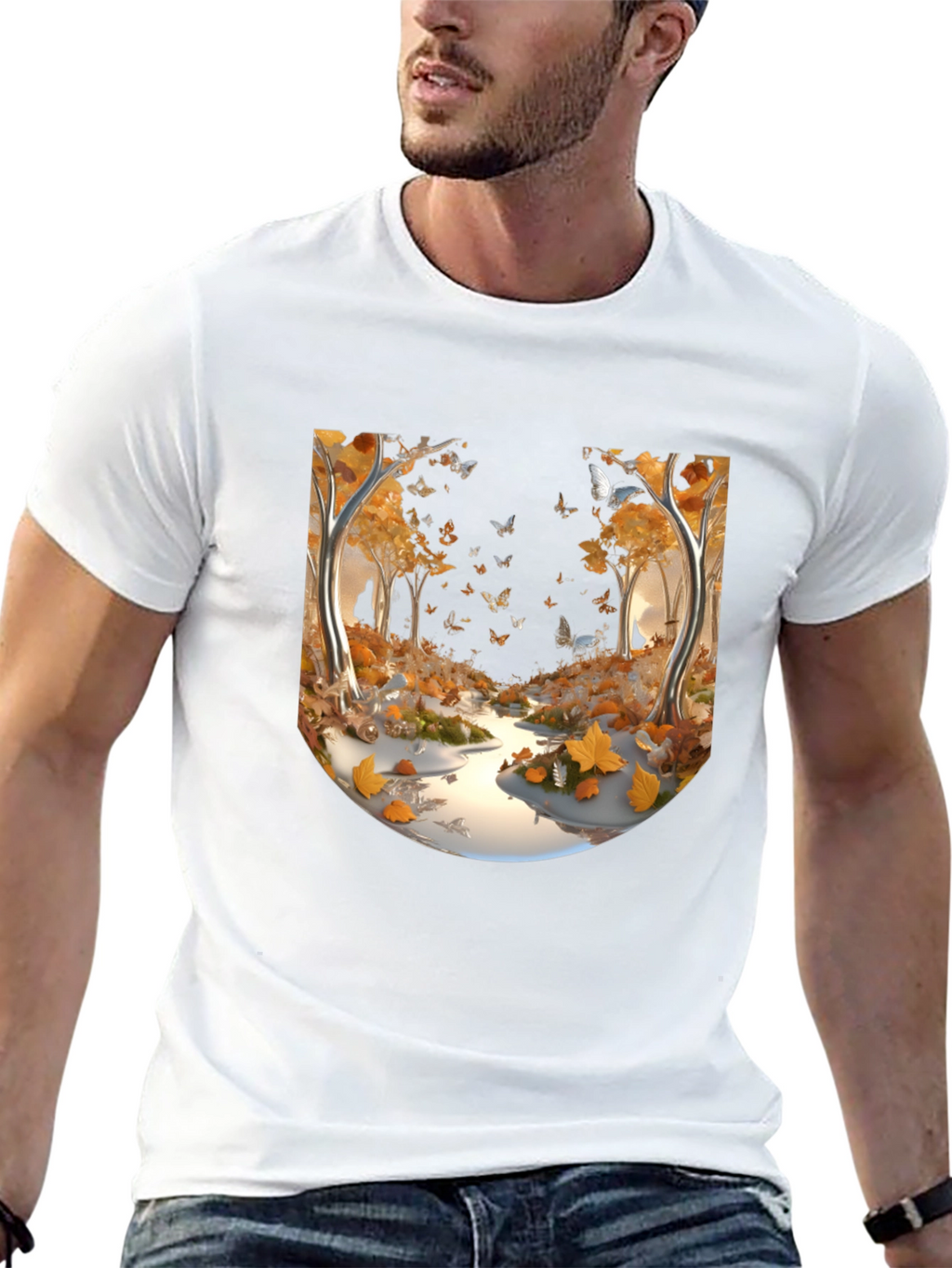 Autumn Forest Butterfly T-Shirt