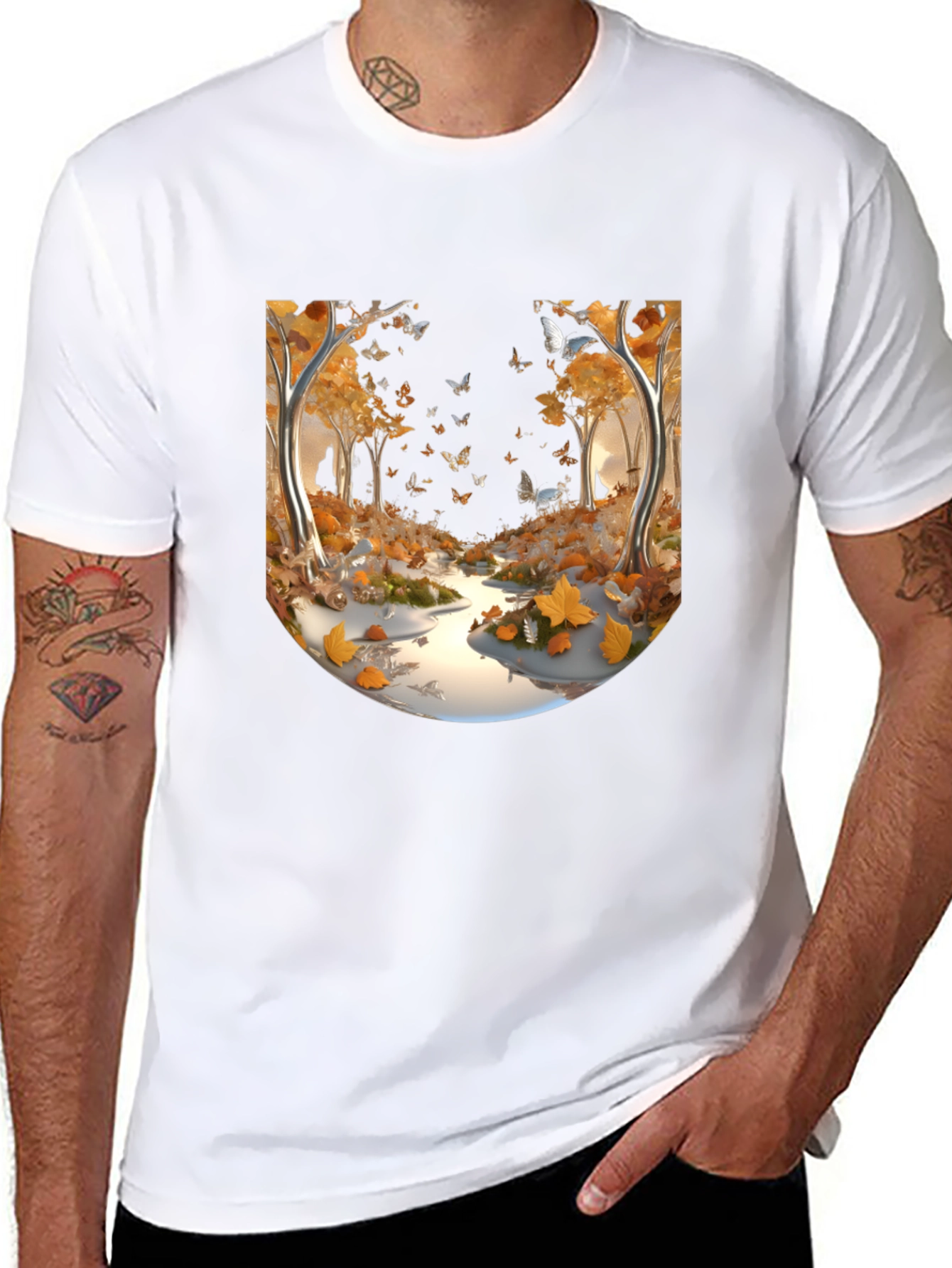 Autumn Forest Butterfly T-Shirt