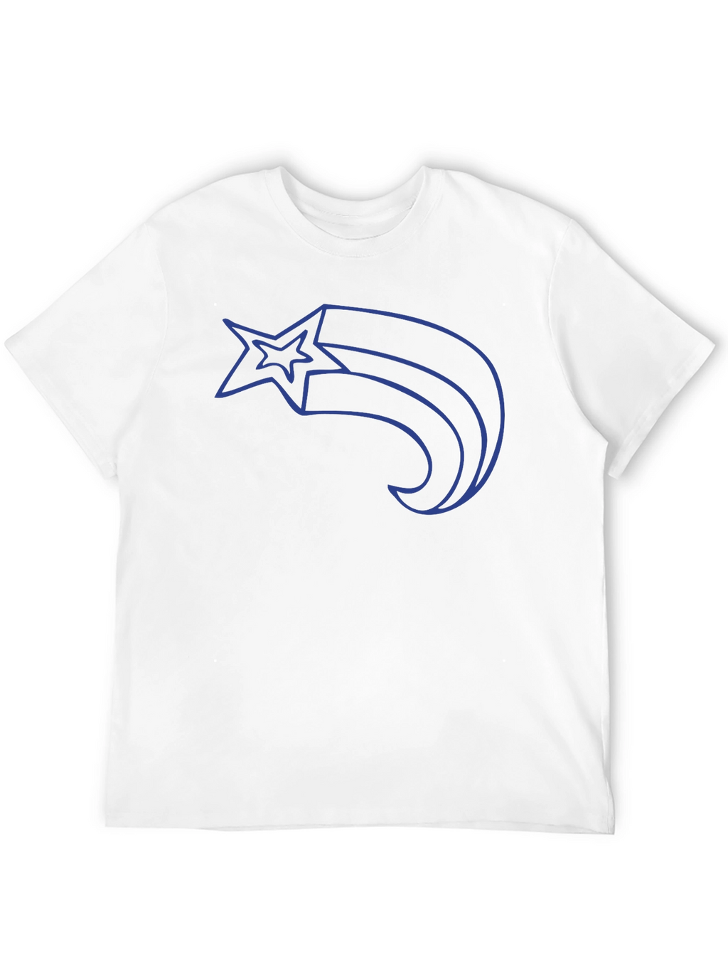 Mens Black T-Shirt with Shooting Star Graphic