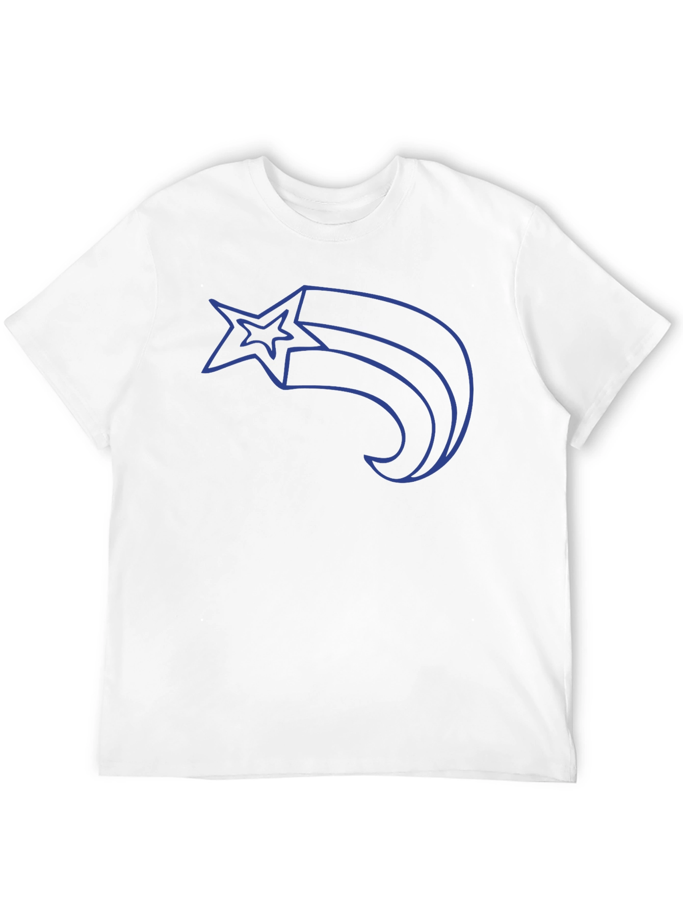 Mens Black T-Shirt with Shooting Star Graphic