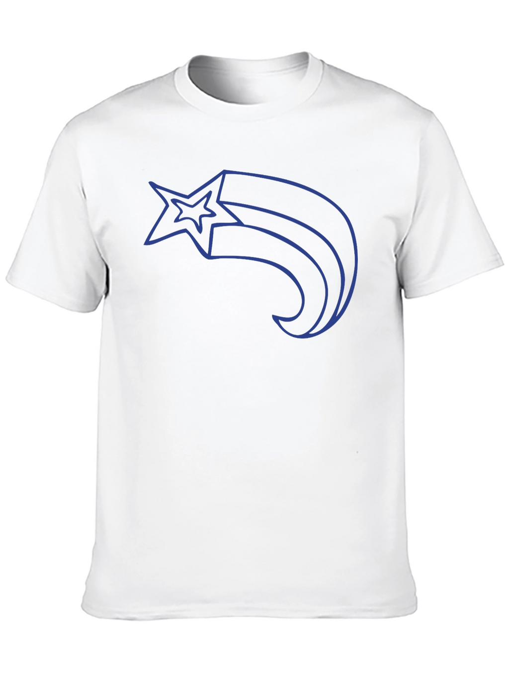 Mens Black T-Shirt with Shooting Star Graphic