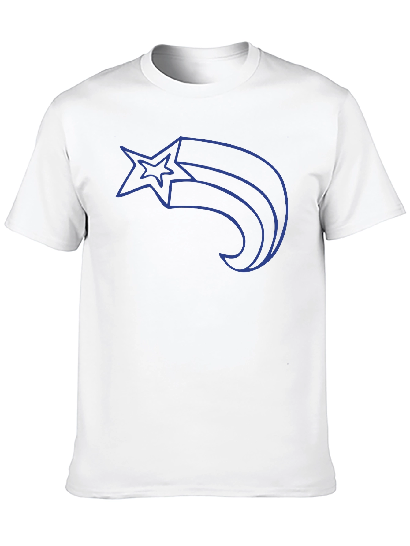 Mens Black T-Shirt with Shooting Star Graphic