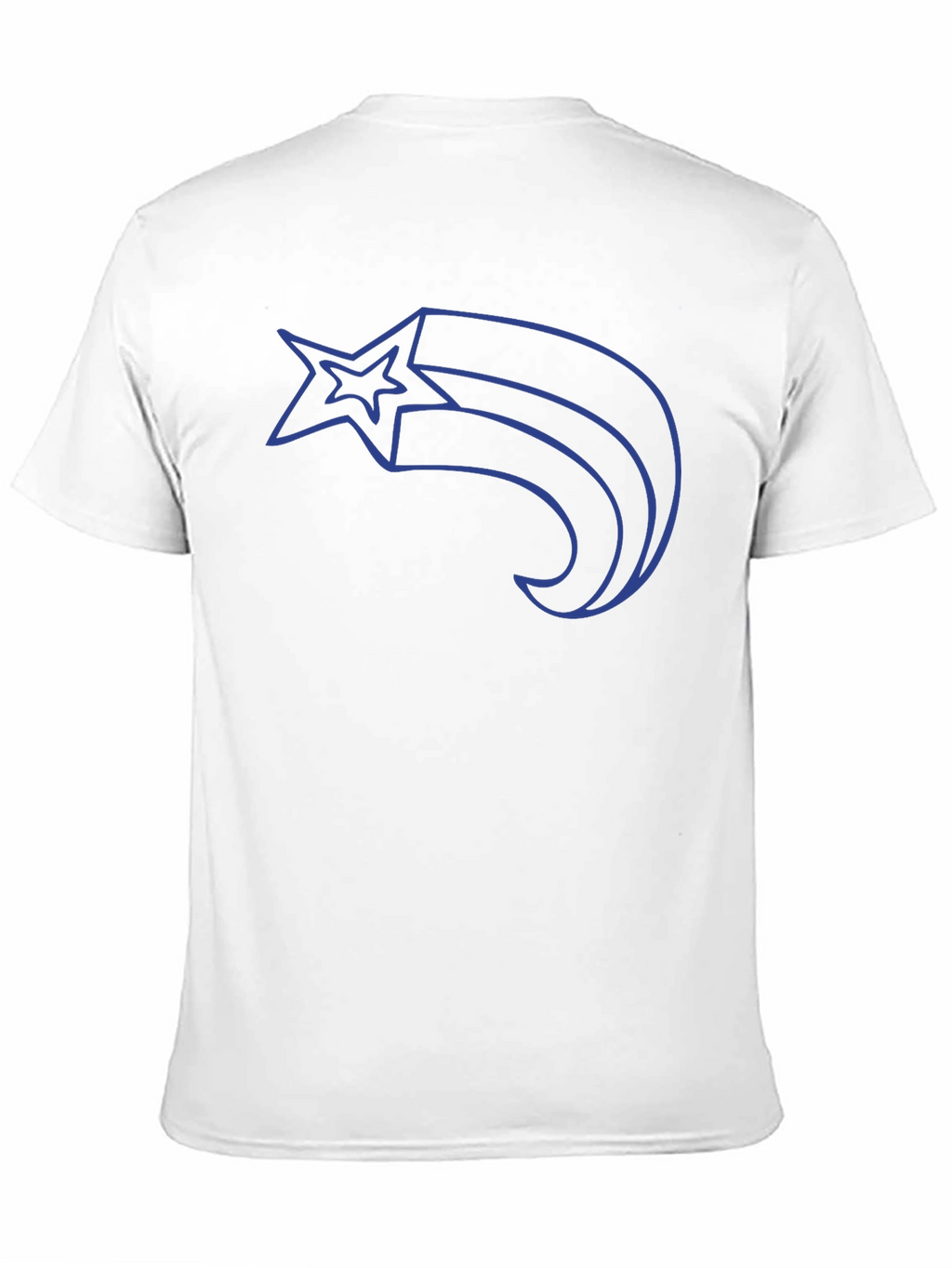 Mens Black T-Shirt with Shooting Star Graphic
