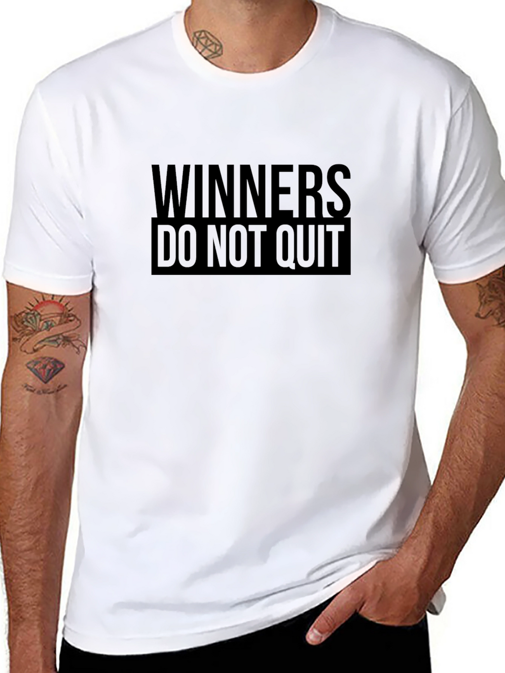 Winners Do Not Quit Black T-Shirt