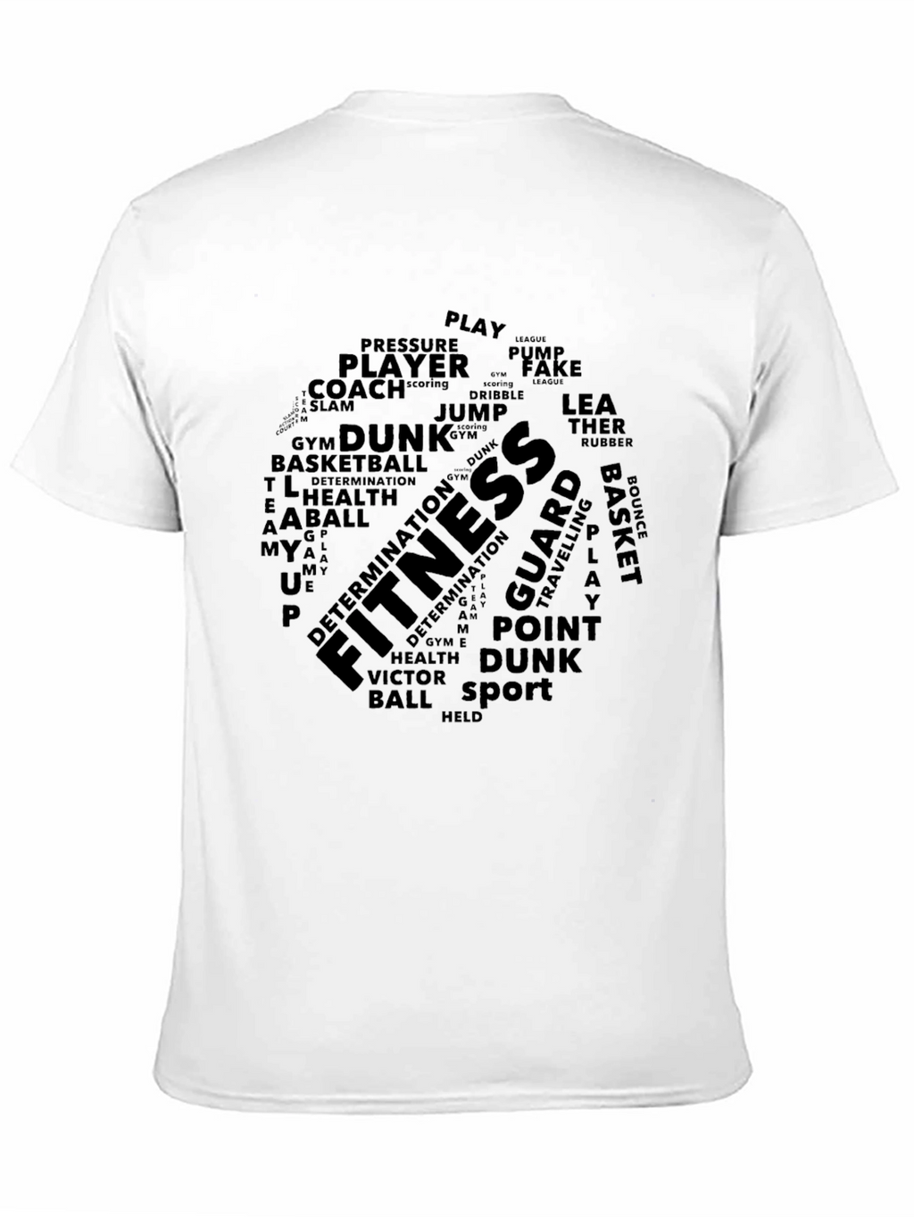 Fitness & Basketball Word Art T-Shirt