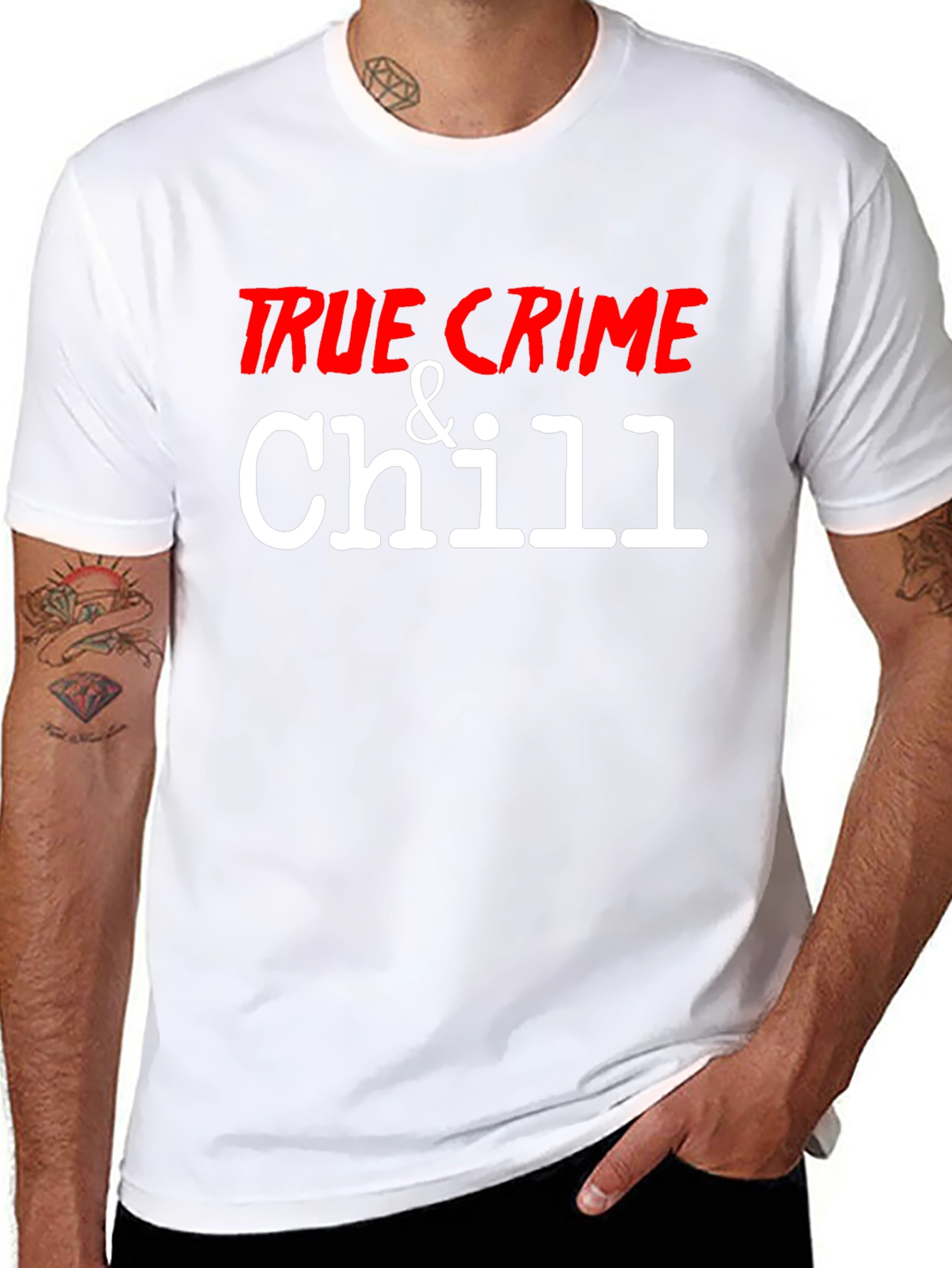 True Crime & Chill Graphic Tee - Black