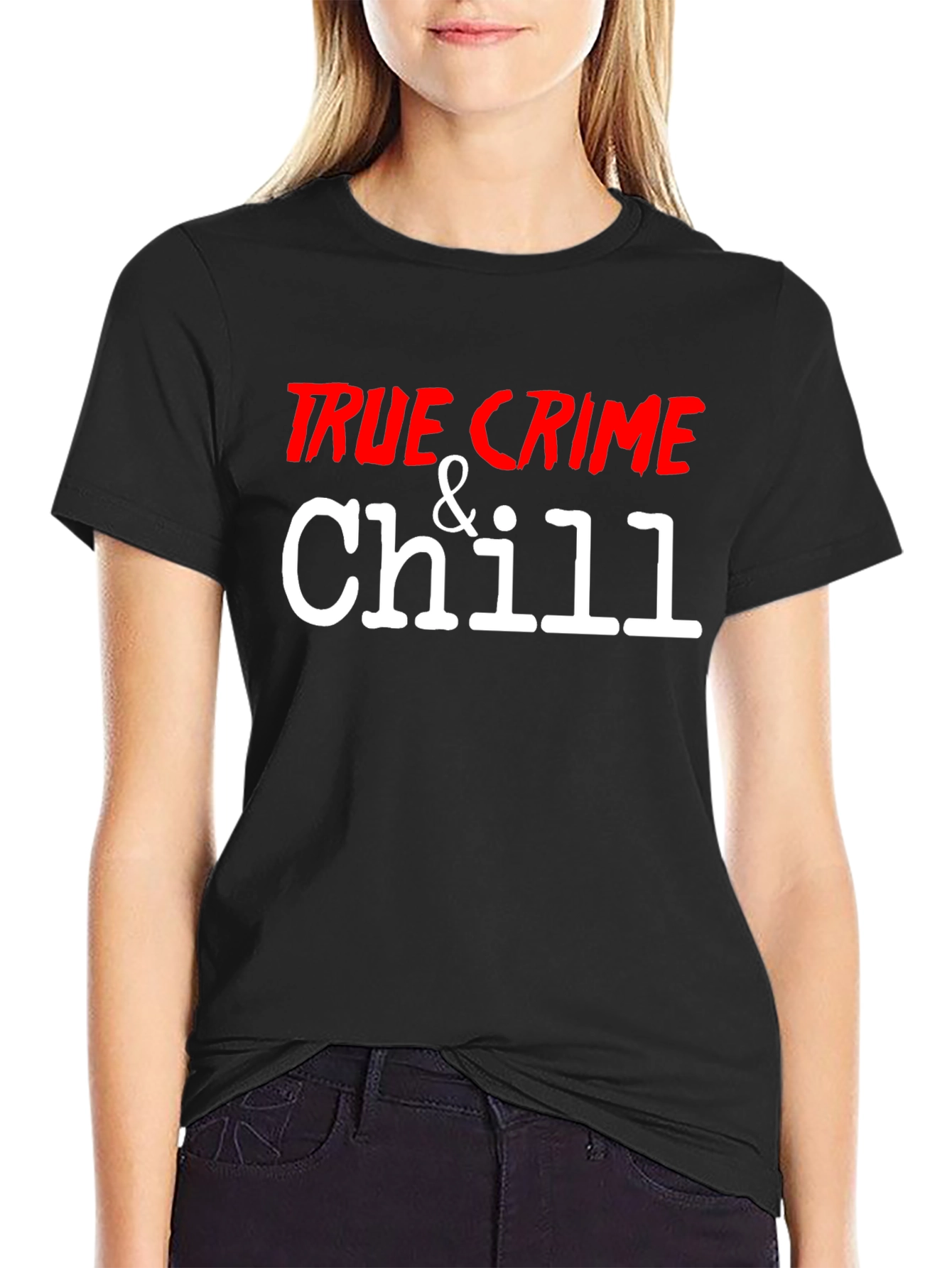 True Crime & Chill Graphic Tee - Black
